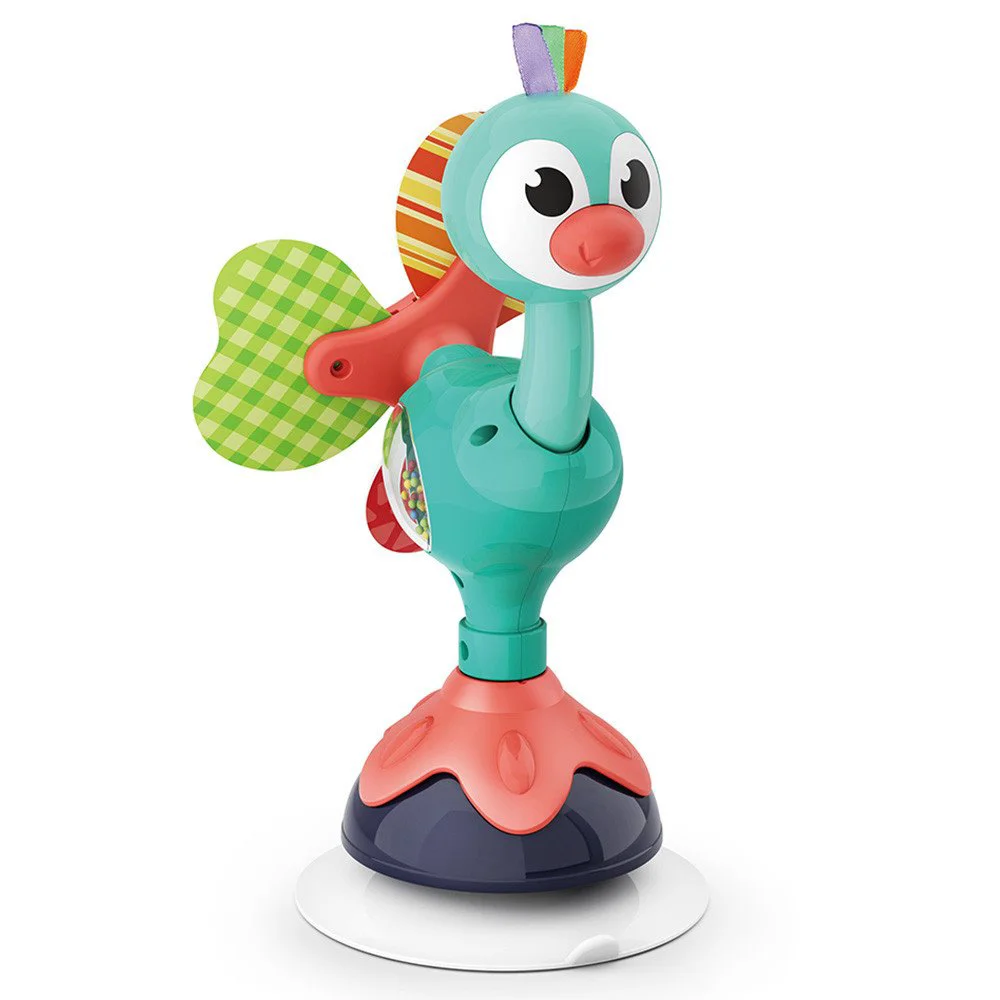 Jucarie zornaitoare cu ventuza Hola Toys Paun