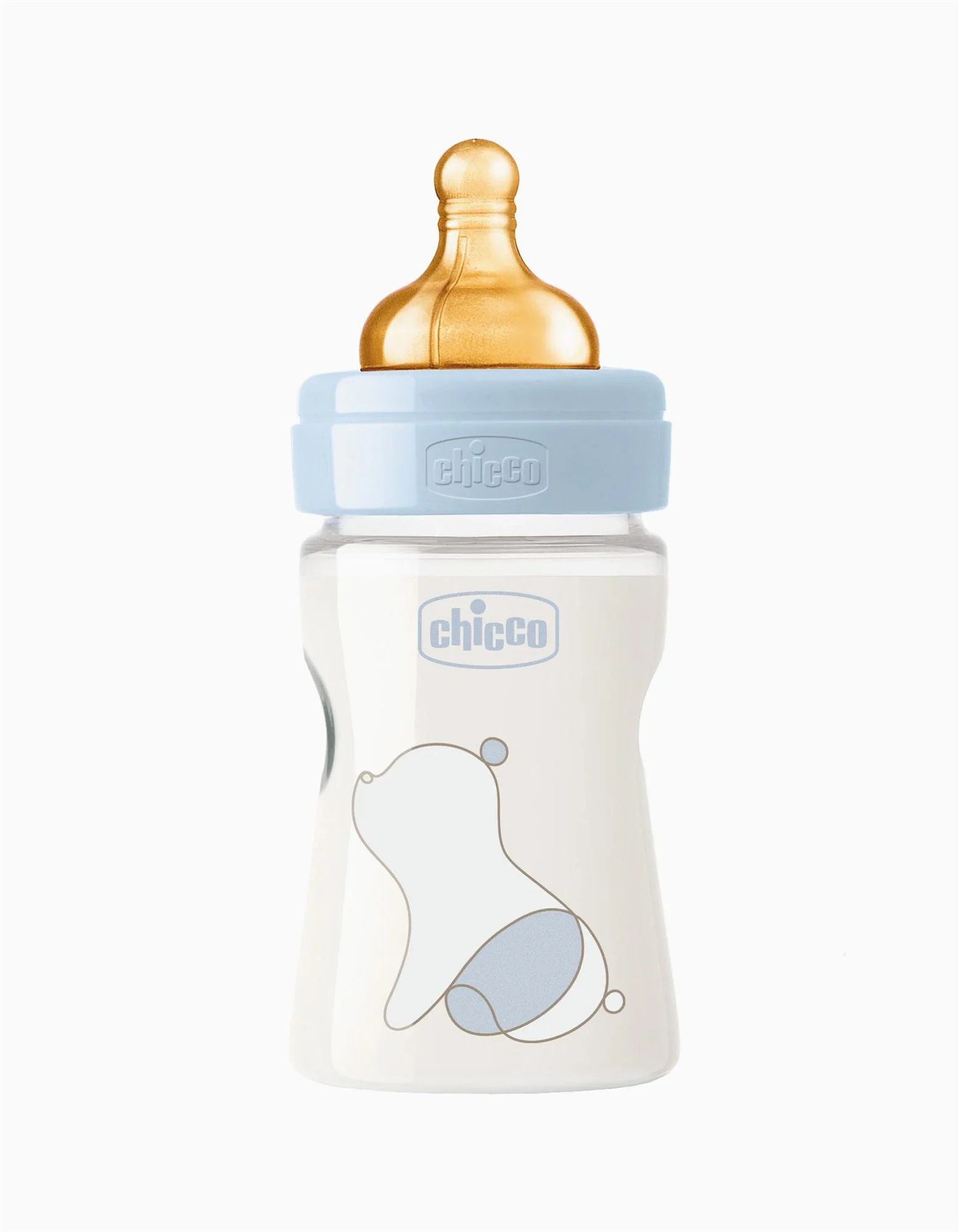 Пластиковая бутылочка антиколиковая Chicco Original Touch Boy 150 мл, латекс. соскa, (0+ мес.)