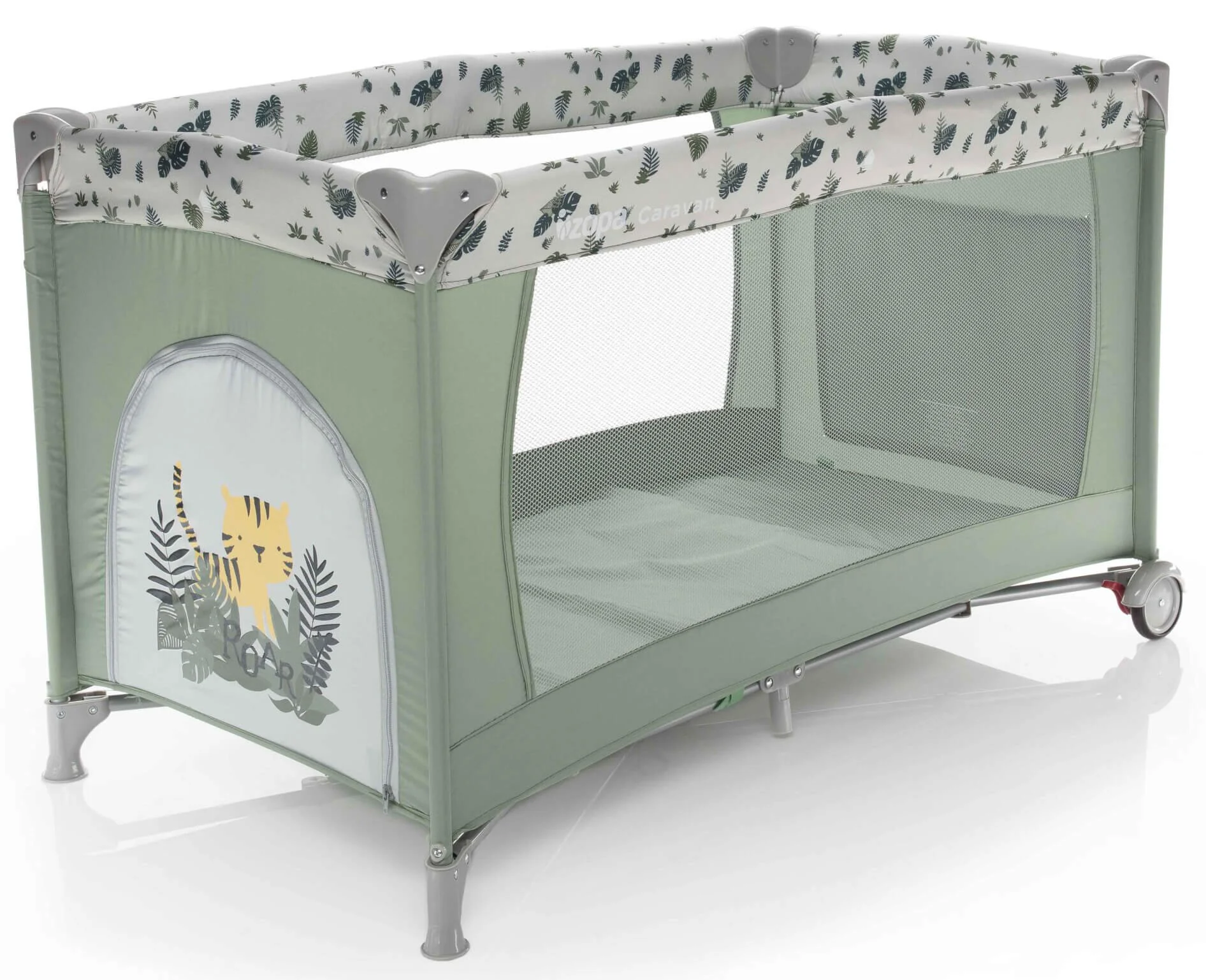 Детская складная кроватка ZOPA Caravan Jungle Green foto