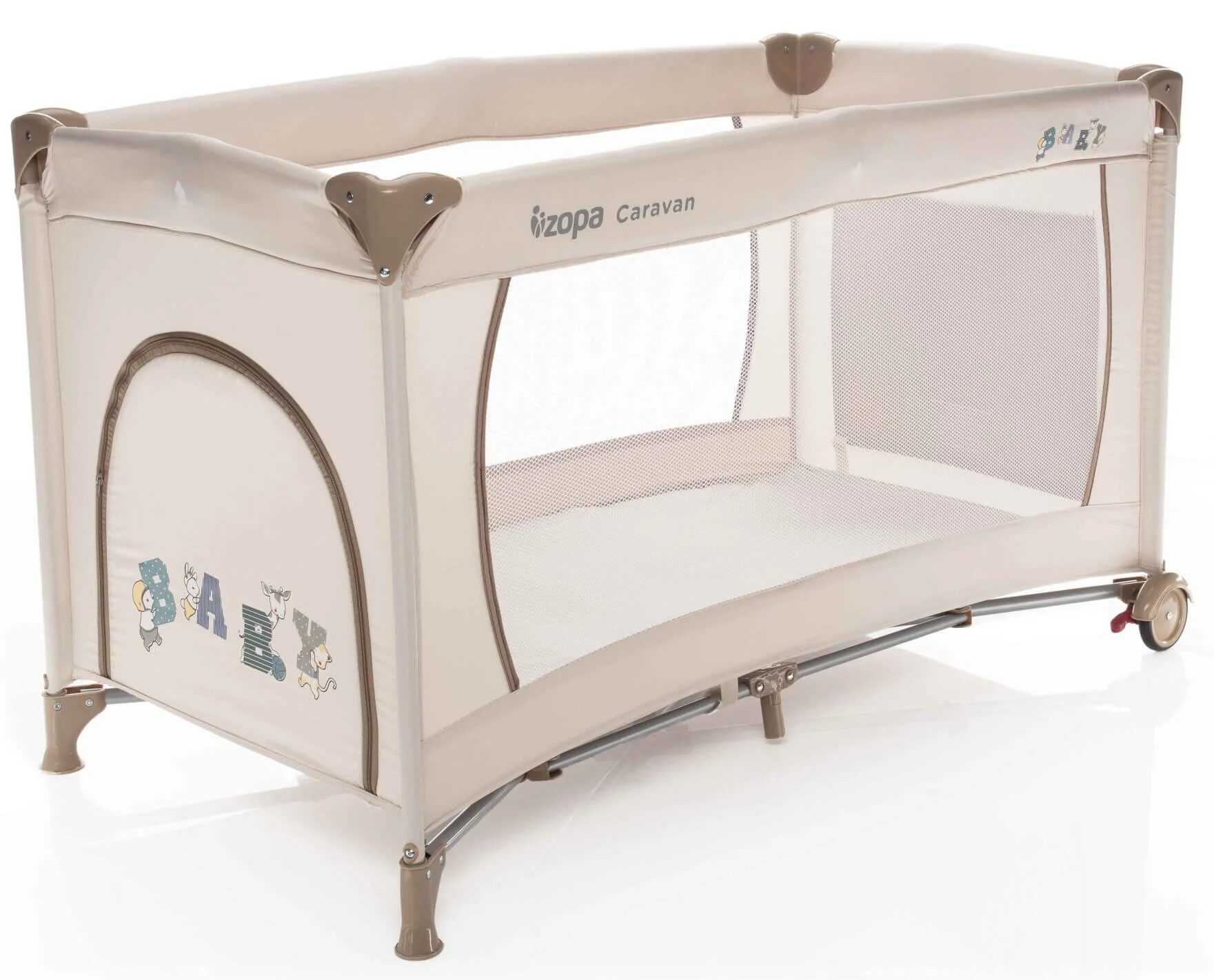 Детская складная кроватка ZOPA Caravan Baby Beige foto