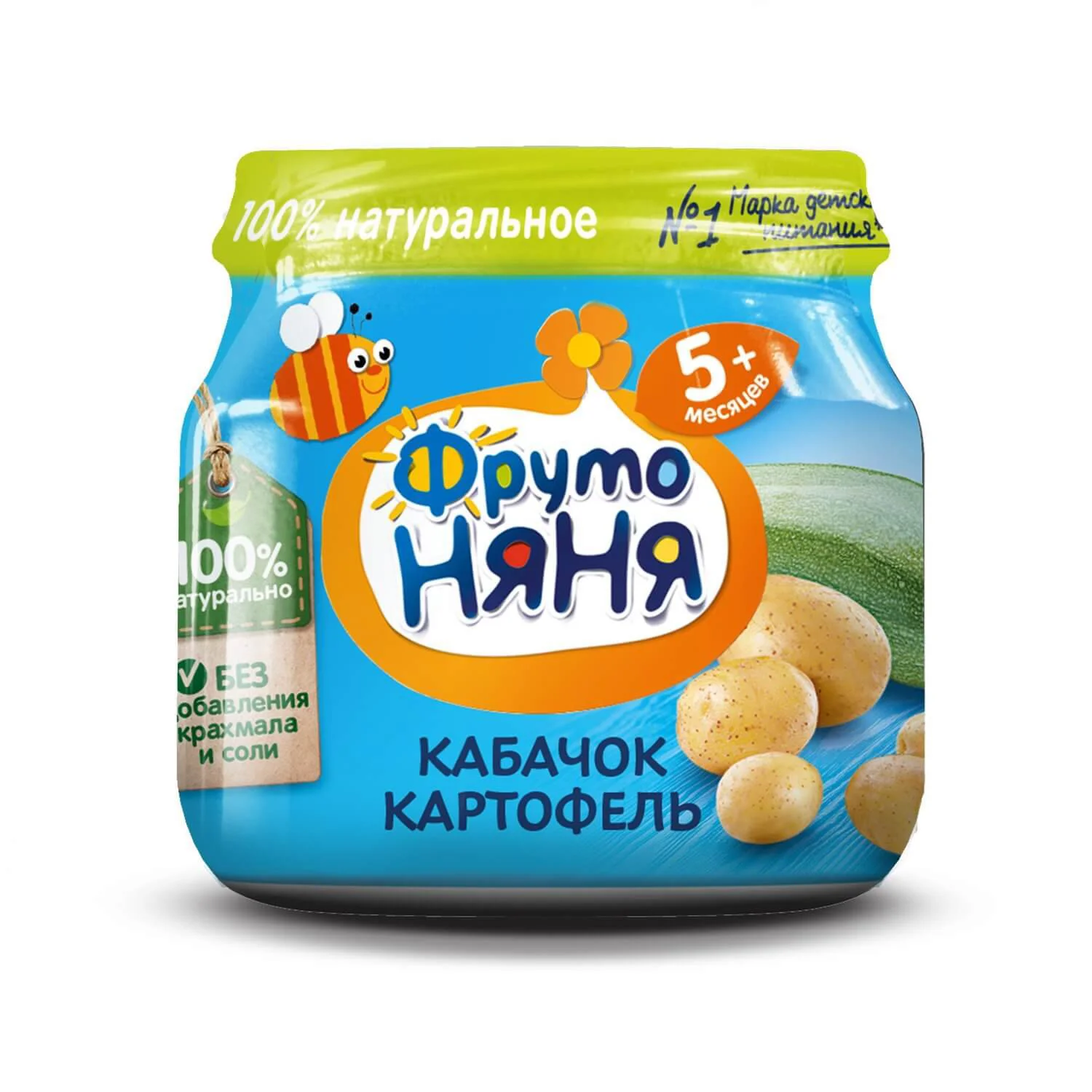 image for Piure ФрутоНяня din dovlecei si cartofi (5+ luni), 80 g foto
