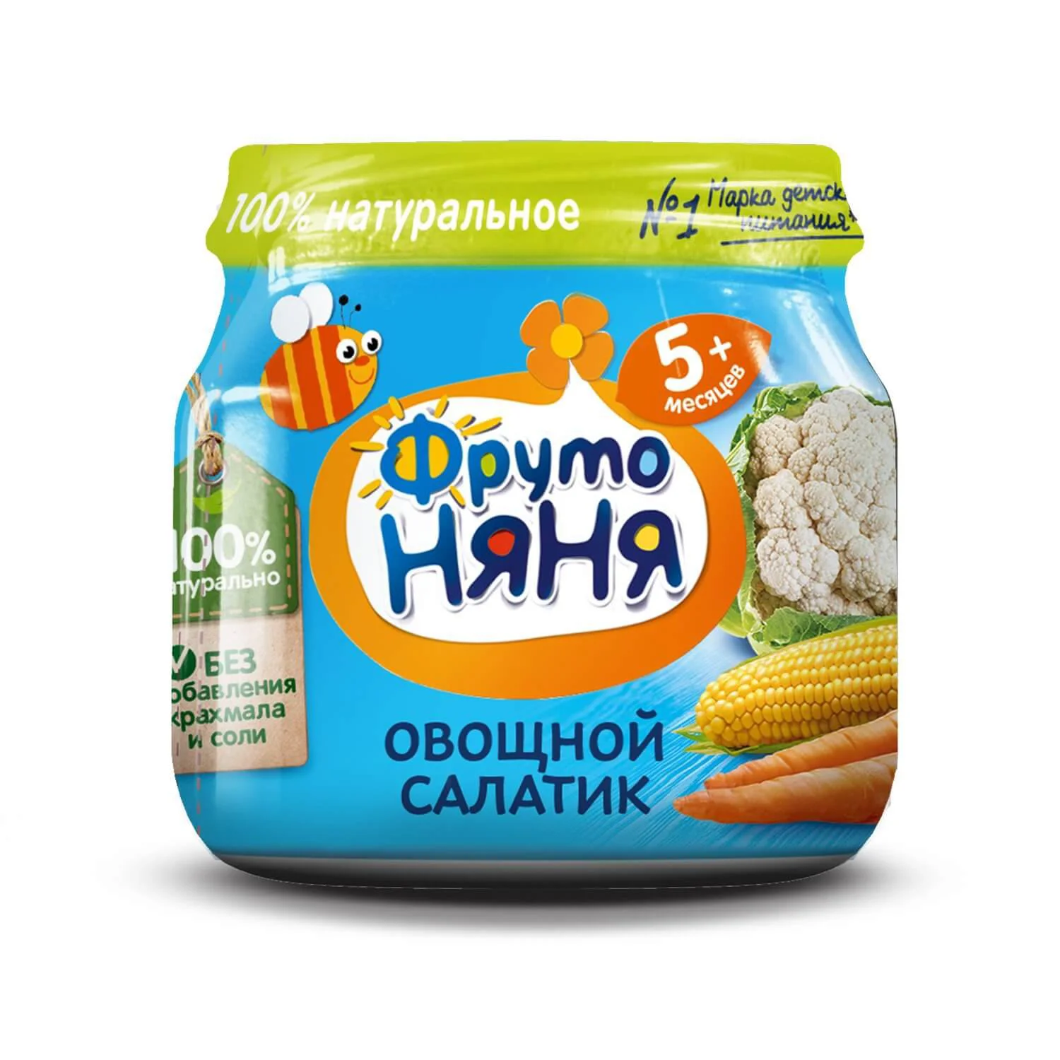 image for Пюре ФрутоНяня Овощной салатик (5+ мес.), 80 г foto