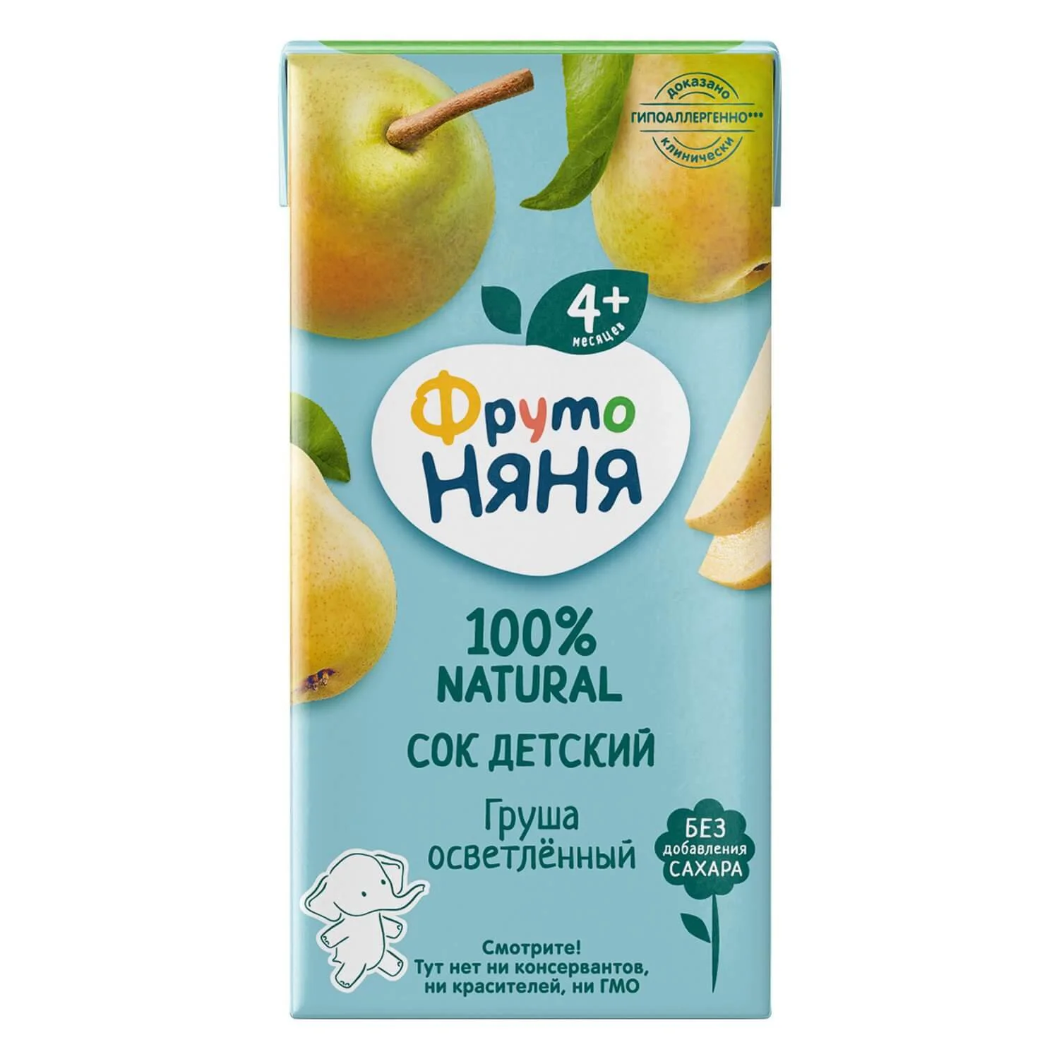 Сок ФрутоНяня из груш (4+ мес.), 200 мл