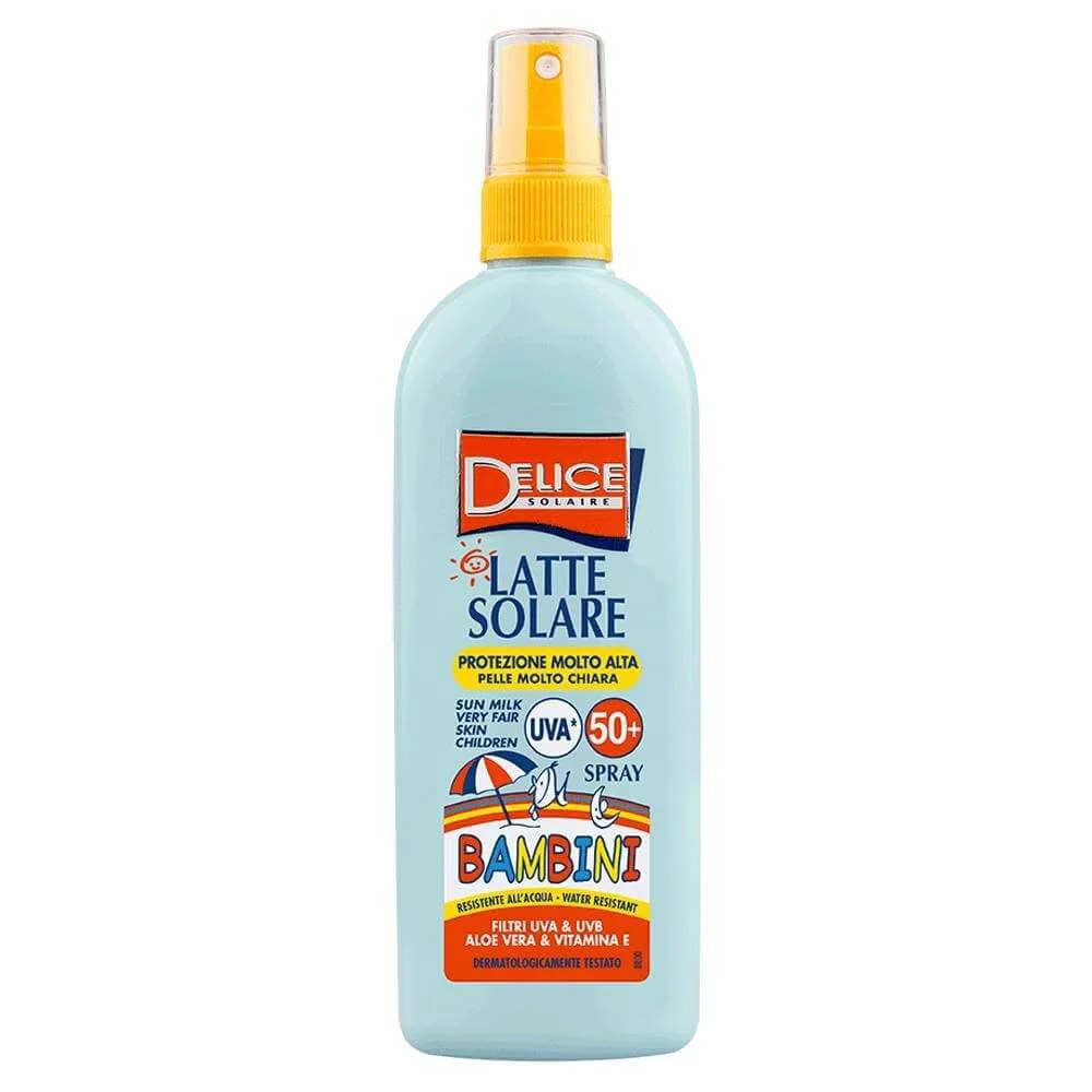 Lapte-Spray pentru protectie solara pentru copii Delice Solaire Bambini SPF50+, 150 ml