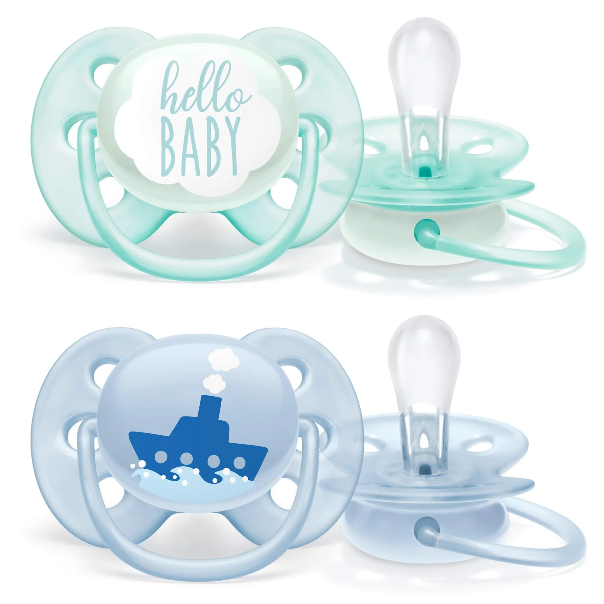 Suzete ortodontice Philips AVENT Ultra Soft Boy (0-6 luni), 2 buc. foto