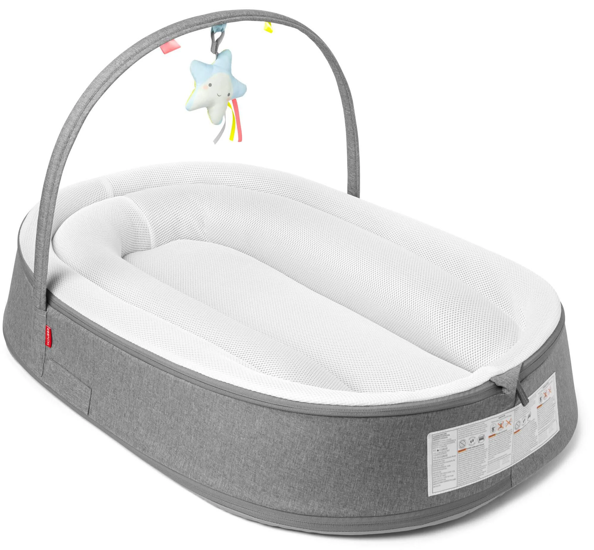 Cosulet pentru bebelusi Skip Hop Baby Nest Grey White foto