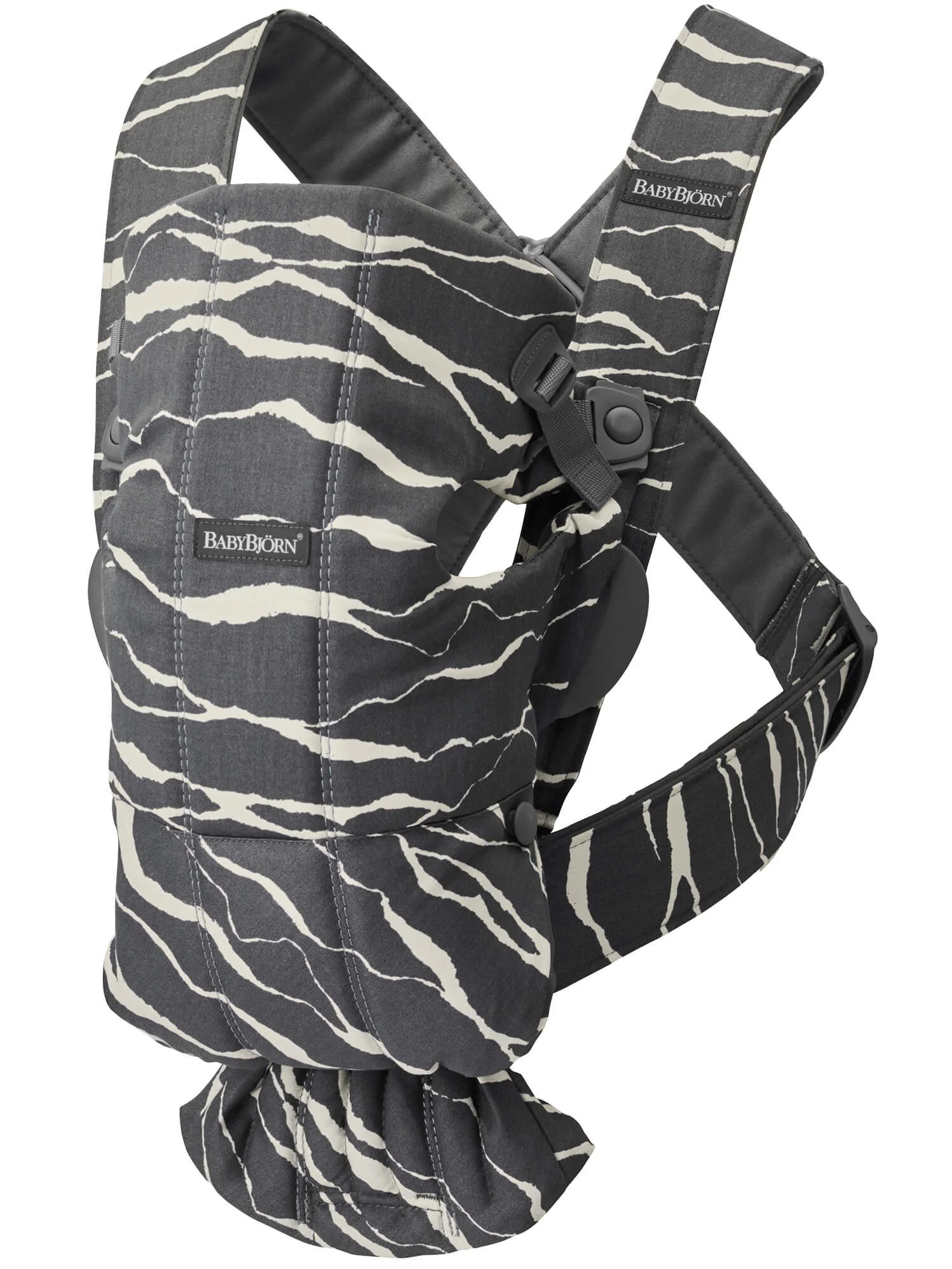 Marsupiu anatomic BabyBjorn Mini Anthracite/Landscape, bumbac