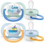 Suzete ortodontice din silicon Philips AVENT Ultra Soft Boy (0-6 luni), 2 buc. foto