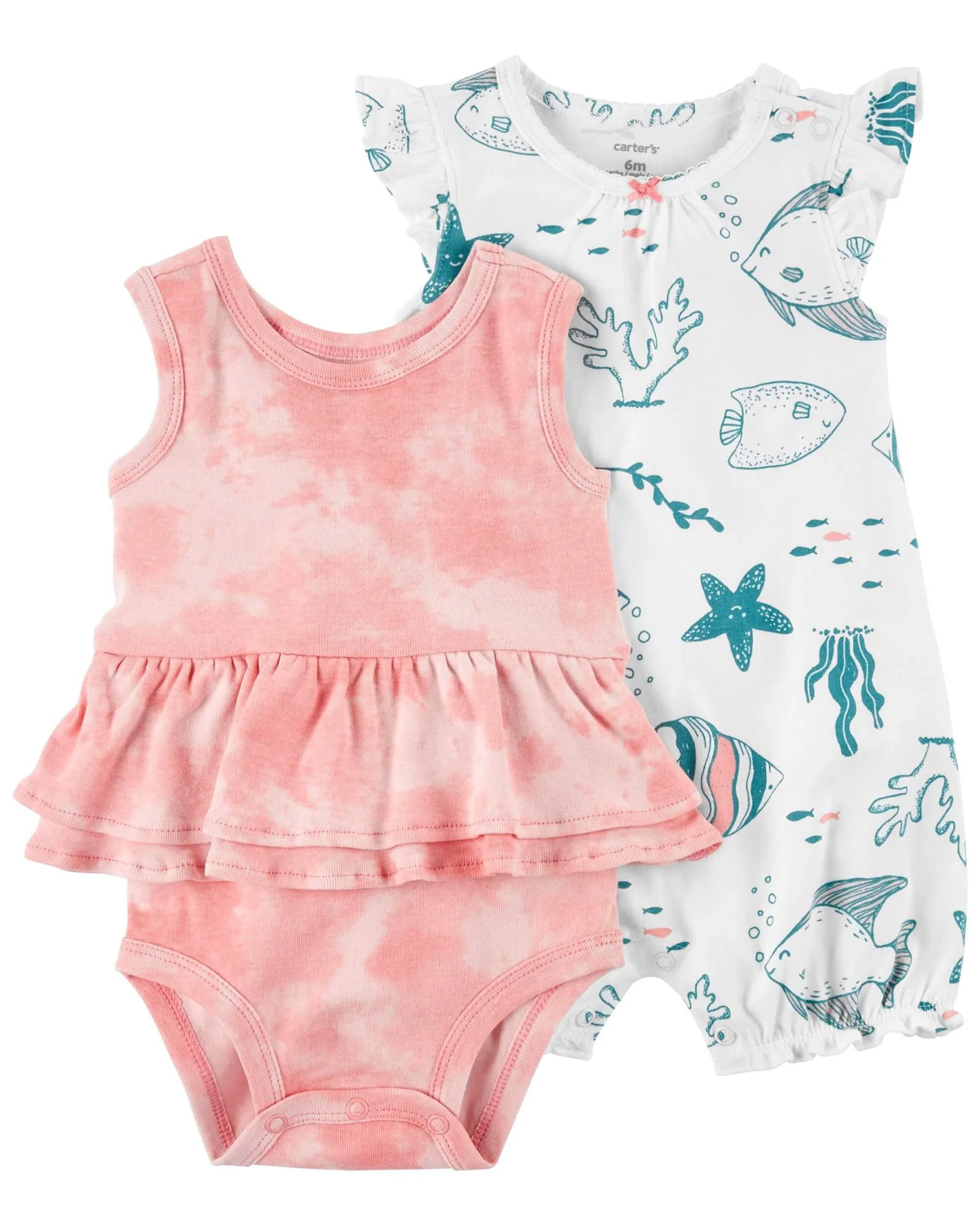 Carter's Set 2 piese Body si salopeta de vara Pestisori foto