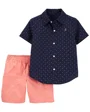 Carter's Set 2 piese Camasa si pantaloni scurti foto
