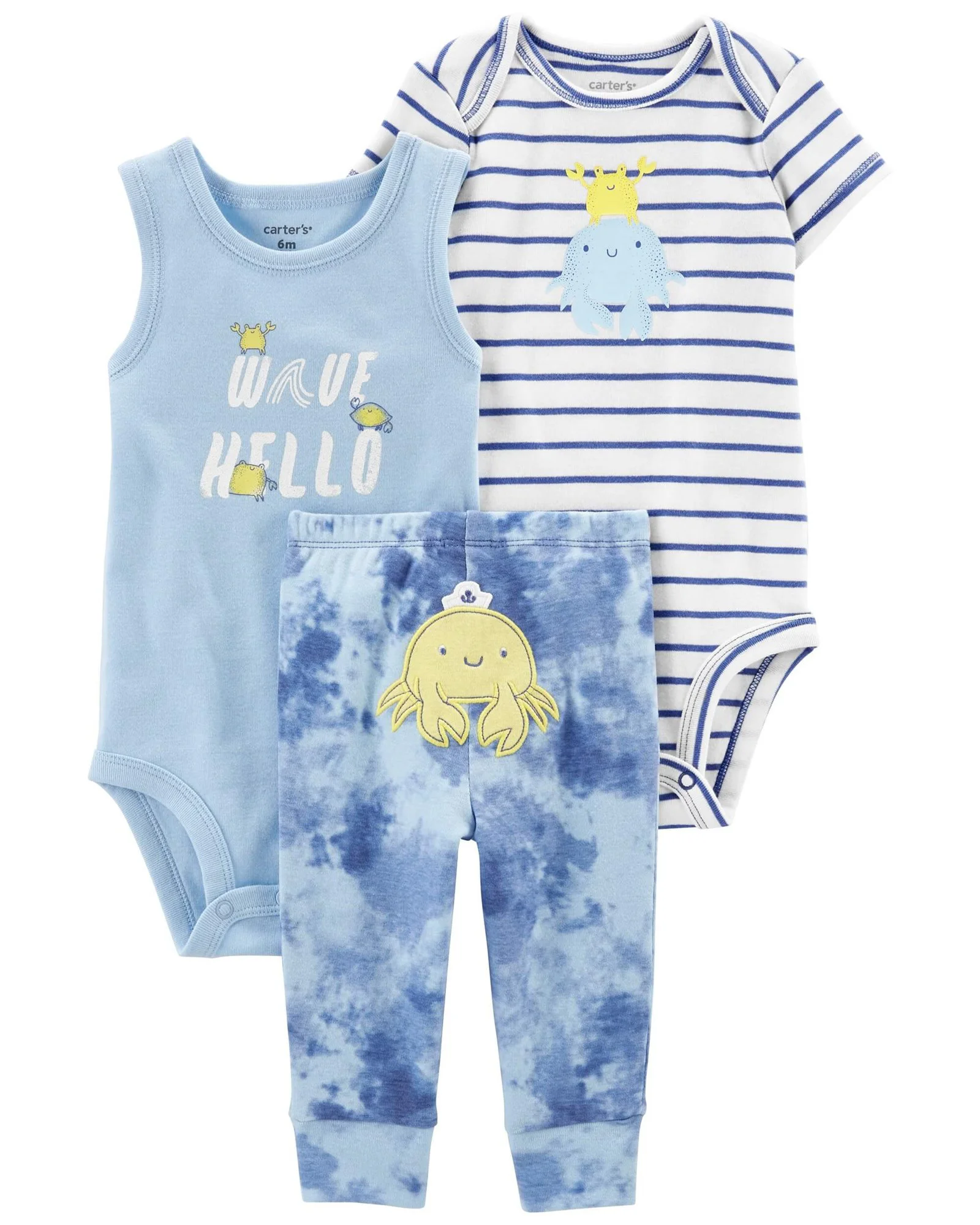 Carter's Set 3 piese Pantaloni si 2 body Rac foto