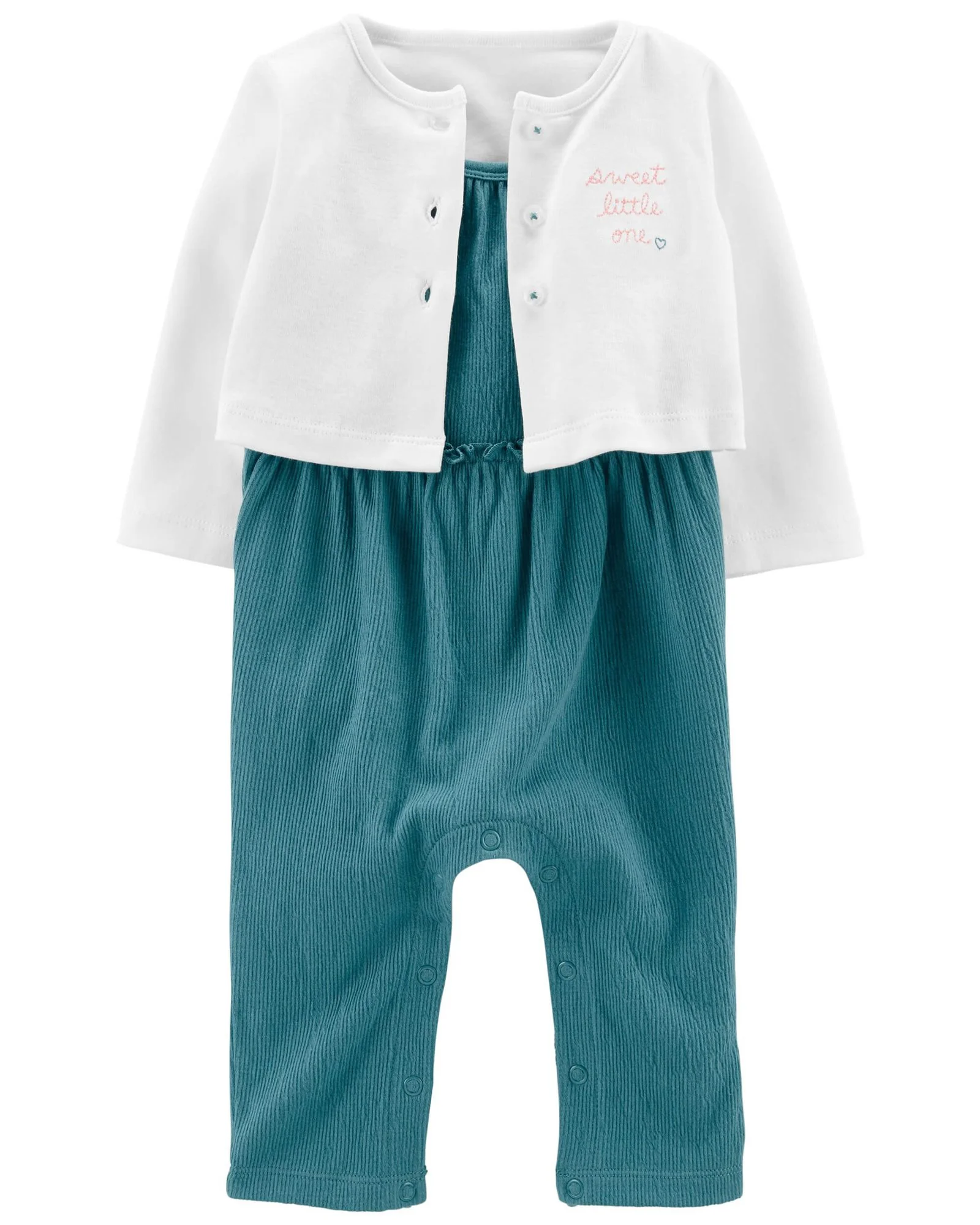 Carter's Set 2 piese Cardigan si salopeta foto