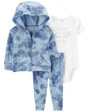 Carter's Set 3 piese Hanorac, body si pantaloni imprimeu tiedye foto