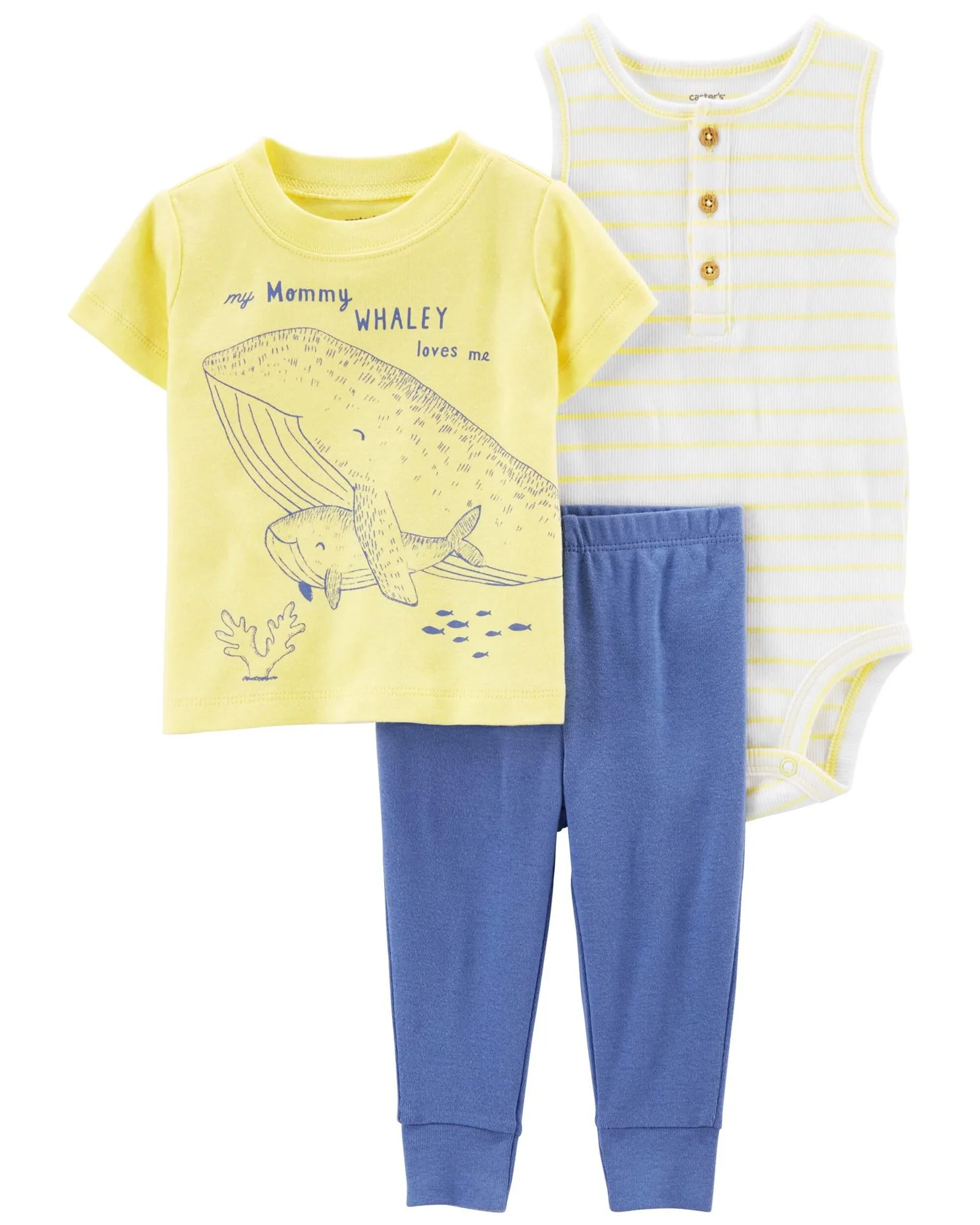 Carter's Set 3 piese Body, tricou si pantaloni Balena foto