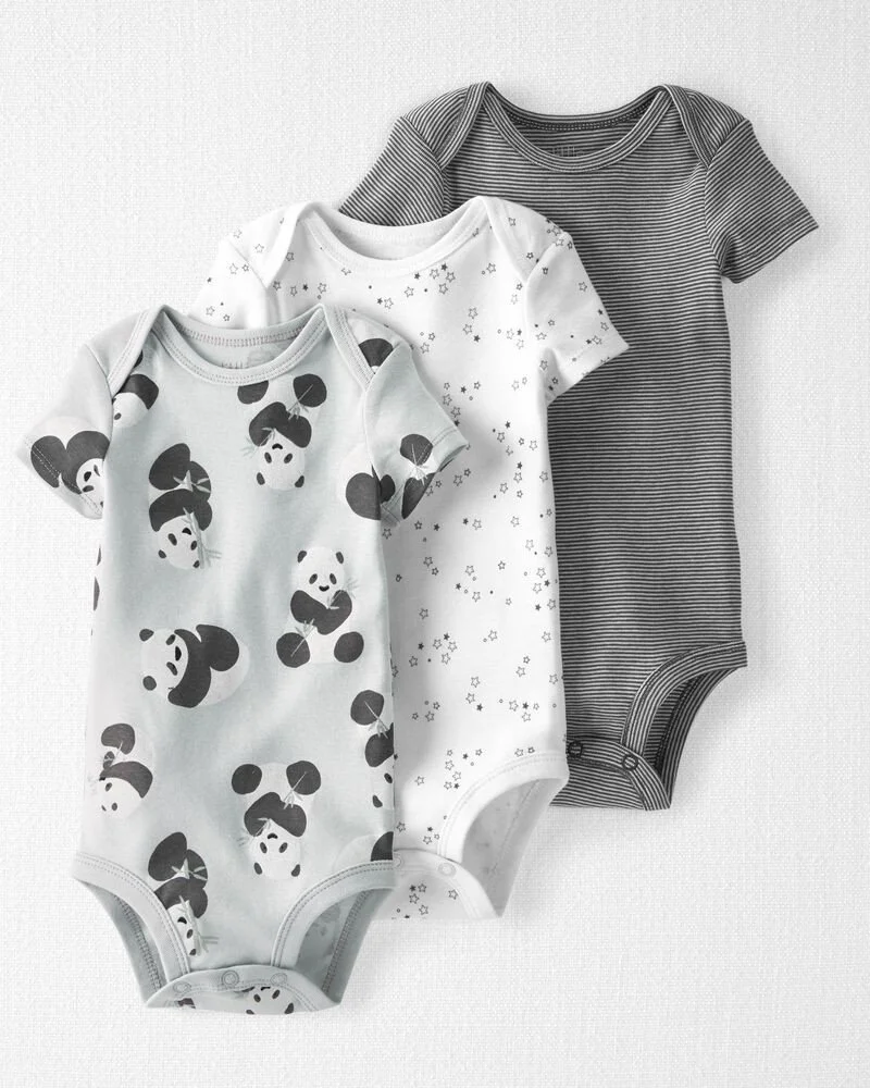 Carter's Set 3 piese body Panda 100% Bumbac Organic foto