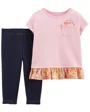Carter's Set 2 piese Tricou roz si pantaloni