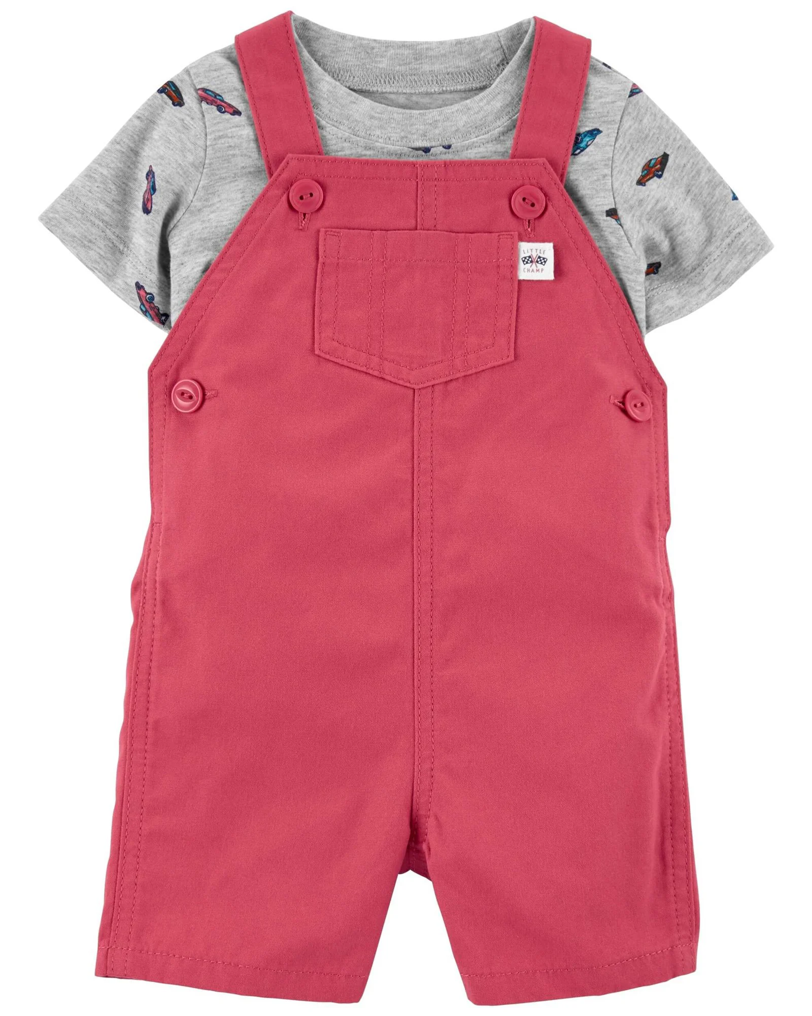 Carter's Set 2 piese Tricou si salopeta Masini foto