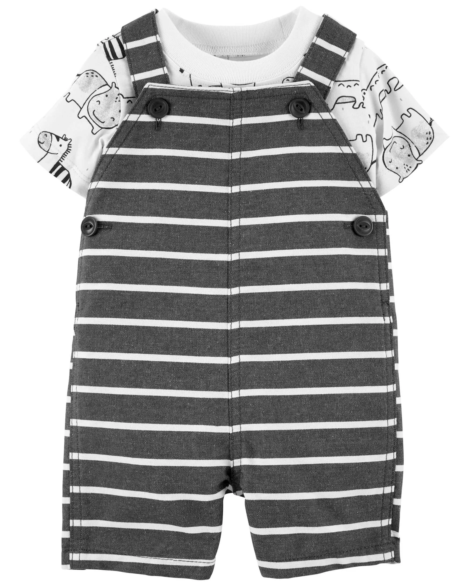 Carter's Set 2 piese Tricou si salopeta Animale foto