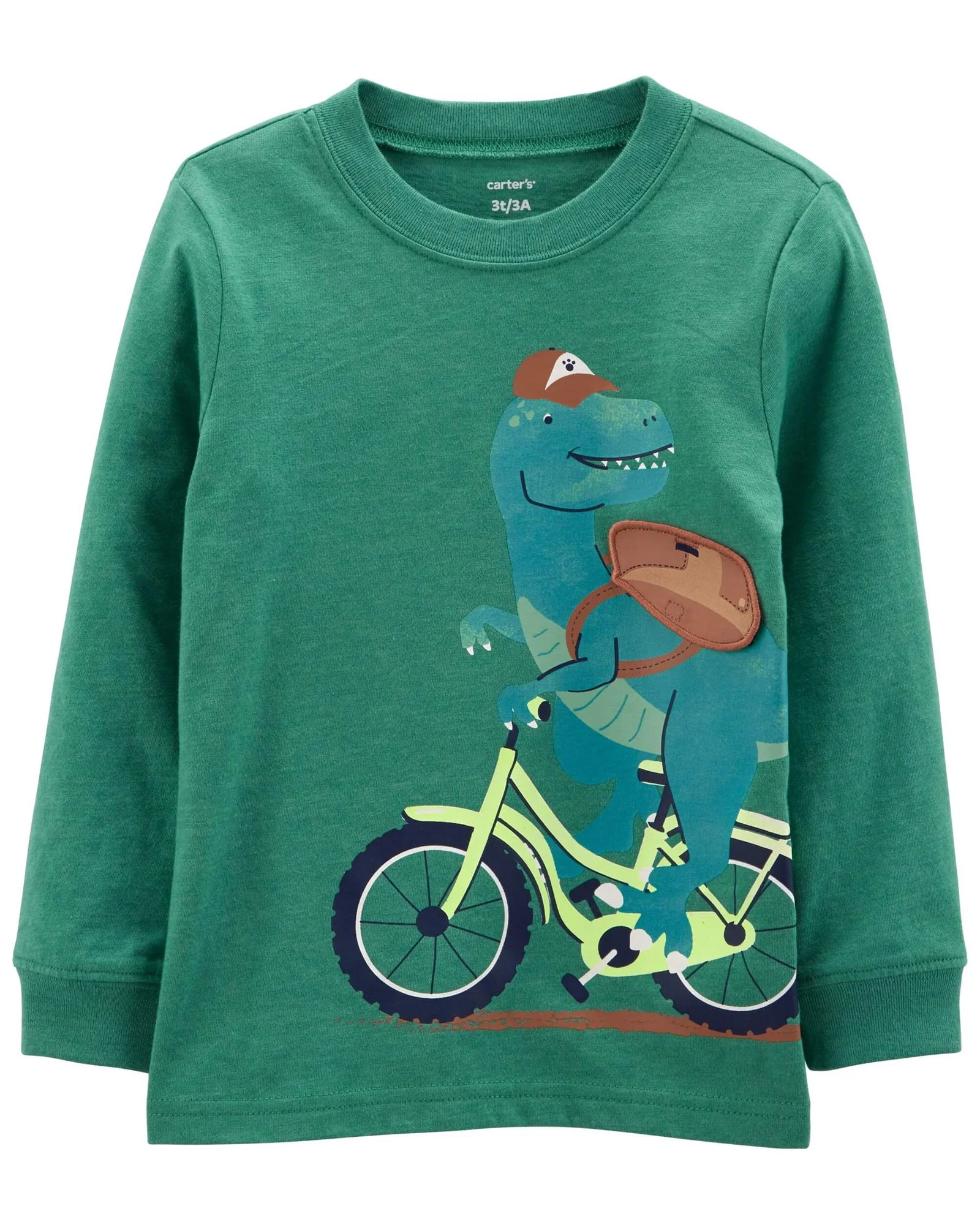 Carter's Bluza Dinozaur cu bicicleta foto