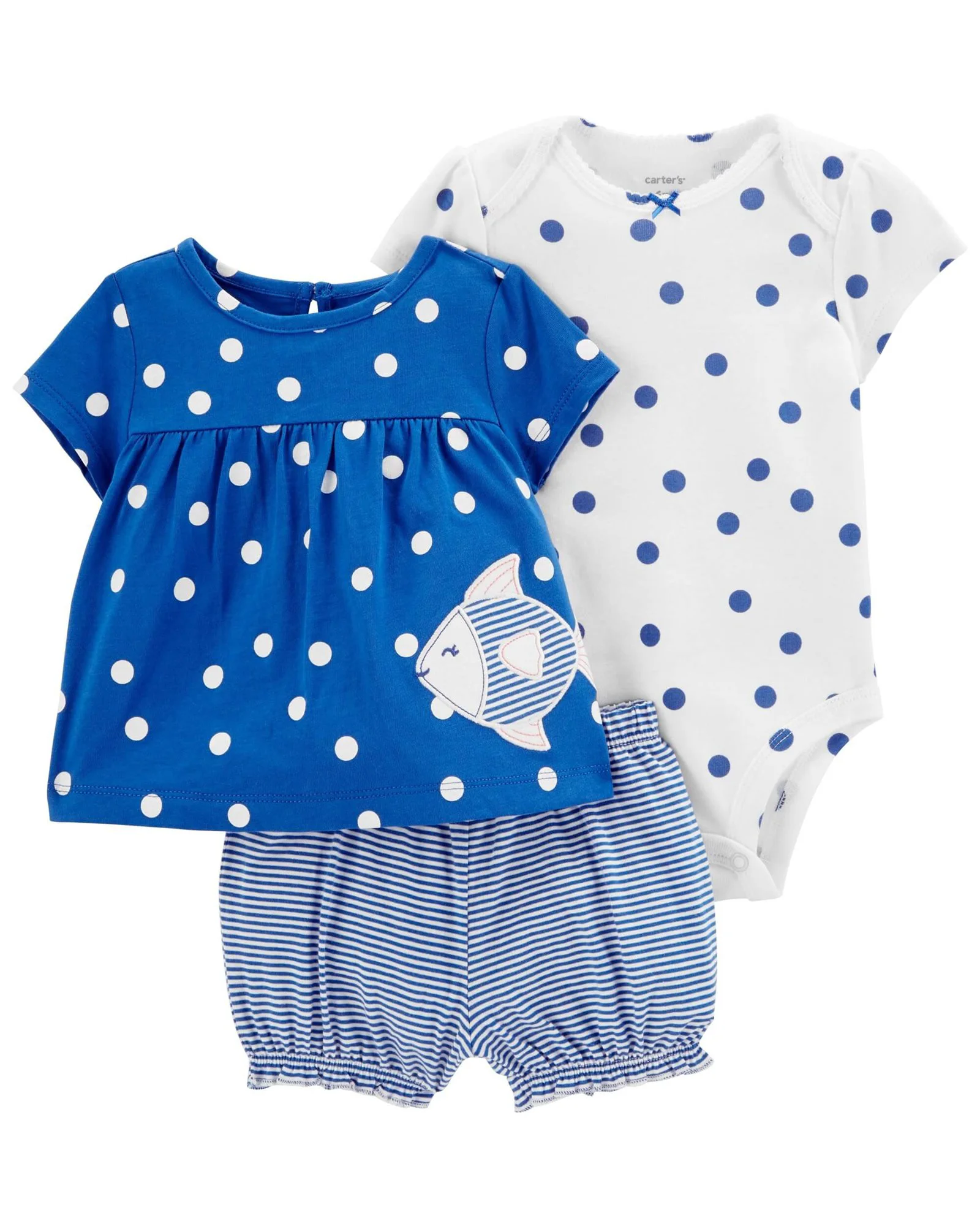 Carter's Set 3 piese Body, tricou si pantaloni scurti Pestisor foto