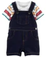 Carter's Set 2 piese Tricou si salopeta denim foto