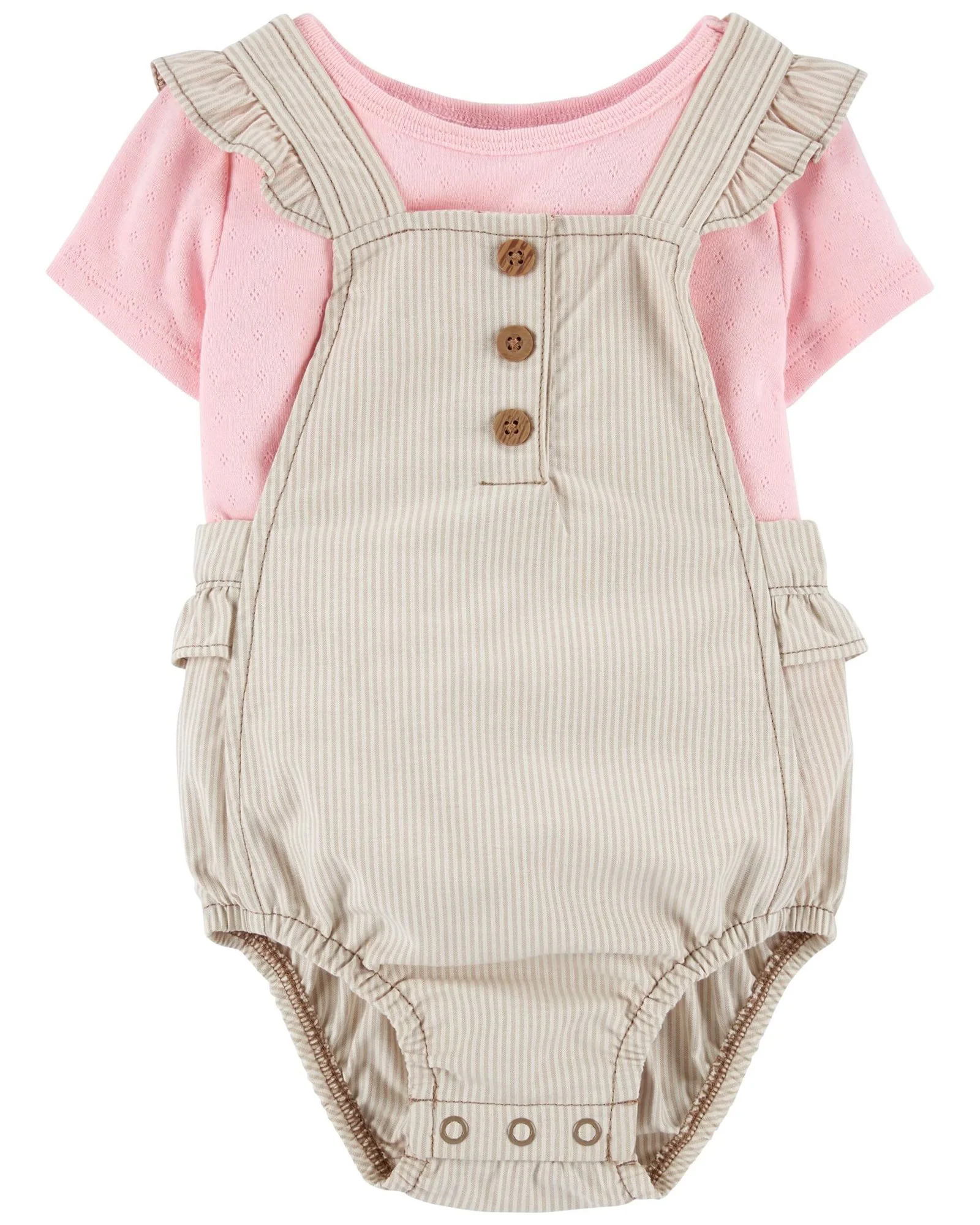 Carter's Set 2 piese Tricou si salopeta roz foto