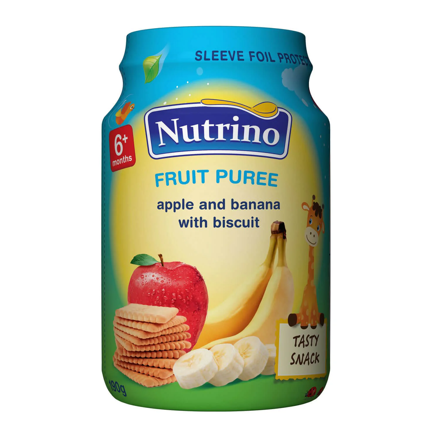 image for Пюре Nutrino из яблок и бананов с печеньем (6+ мес.), 190 г foto