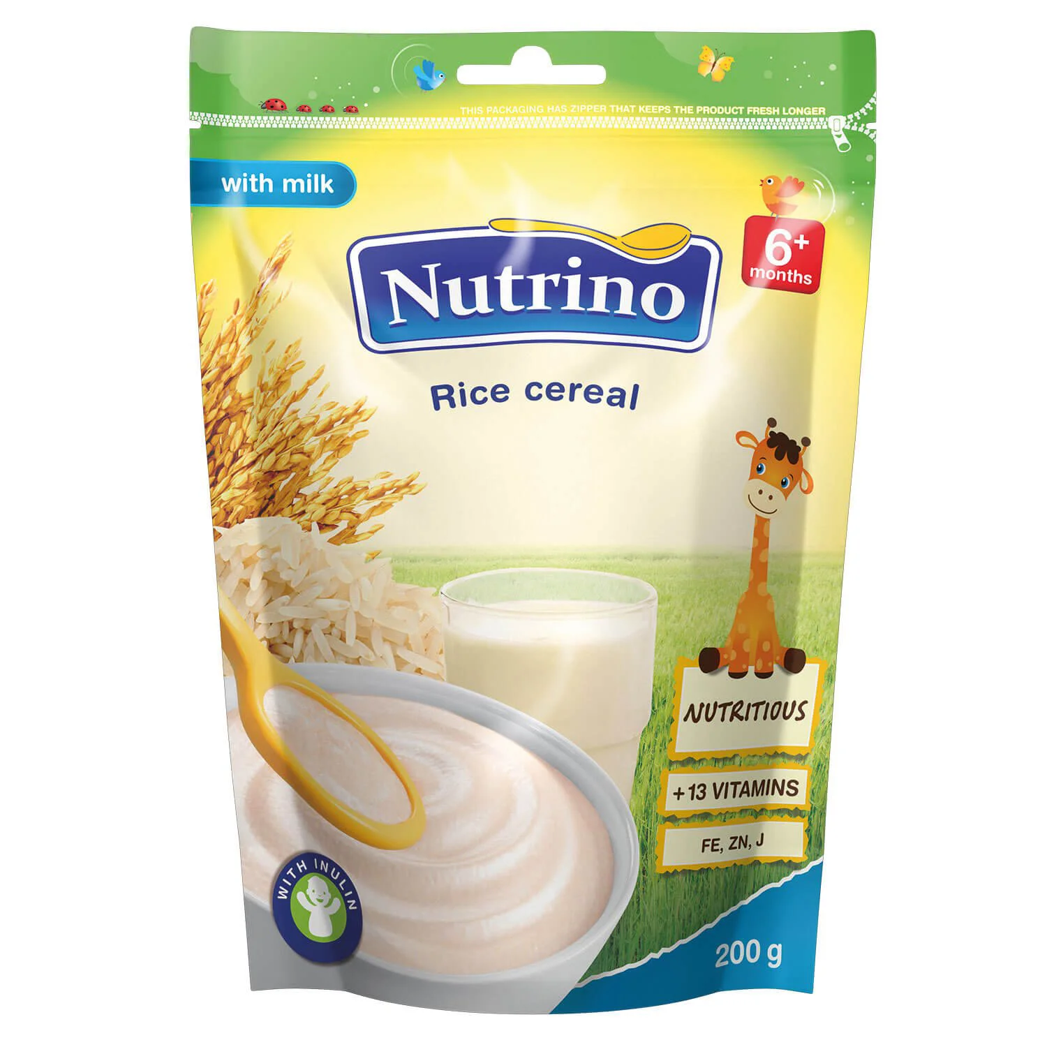 Terci de orez cu lapte Nutrino (6+ luni), 200 g