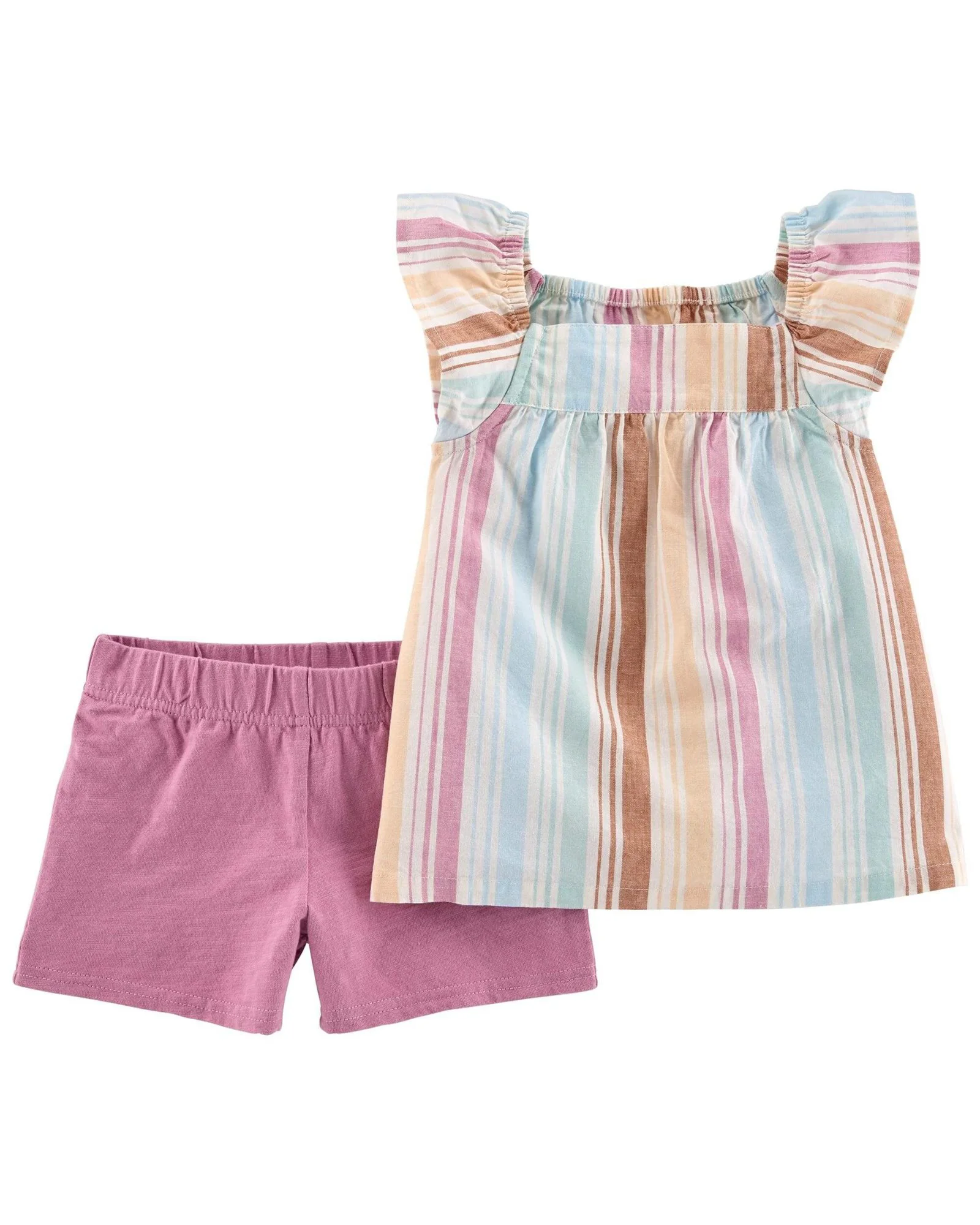 Carter's Set 2 piese Top si pantaloni scurti cu dungi