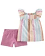 Carter's Set 2 piese Top si pantaloni scurti cu dungi