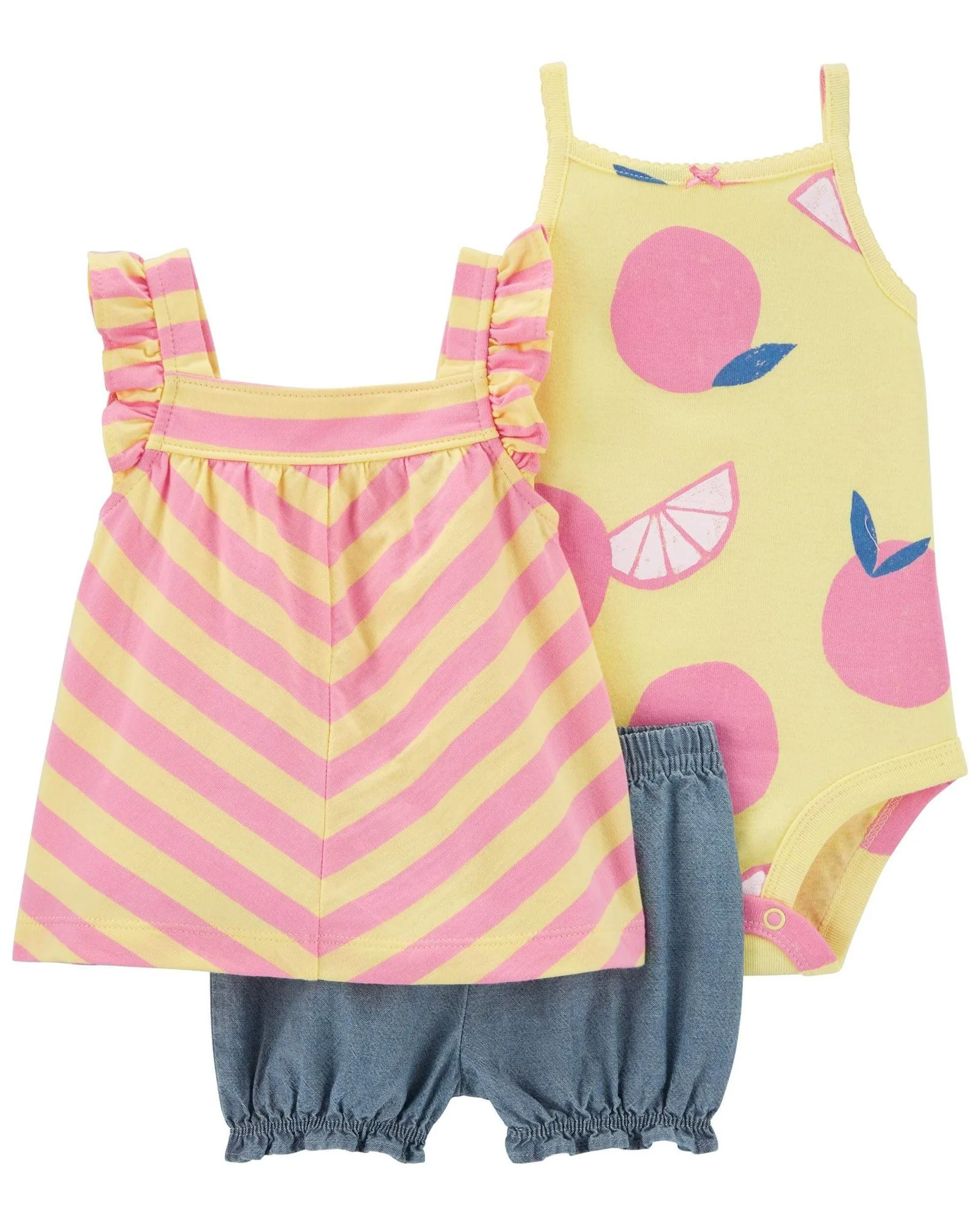 Carter's Set 3 piese Body, tricou si pantaloni scurti Fructe foto