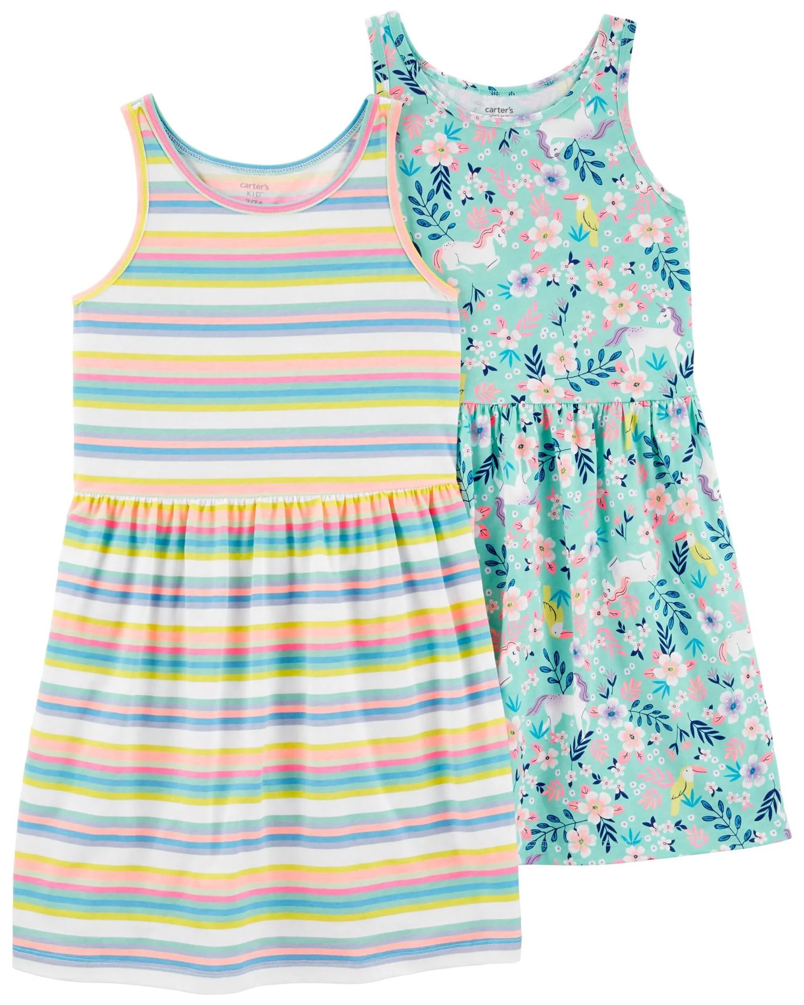 Carter's Set 2 rochite cu dungi si flori