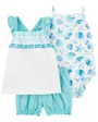 Carter's Set 3 piese Body, tricou si pantaloni scurti Scoici foto