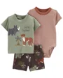 Carter's Set 3 piese Body, tricou si pantaloni scurti Safari foto