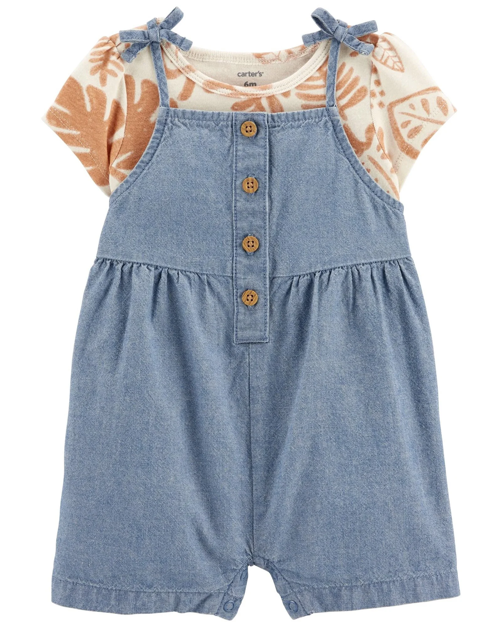 Carter's Set 2 piese Tricou si salopeta Tropical foto