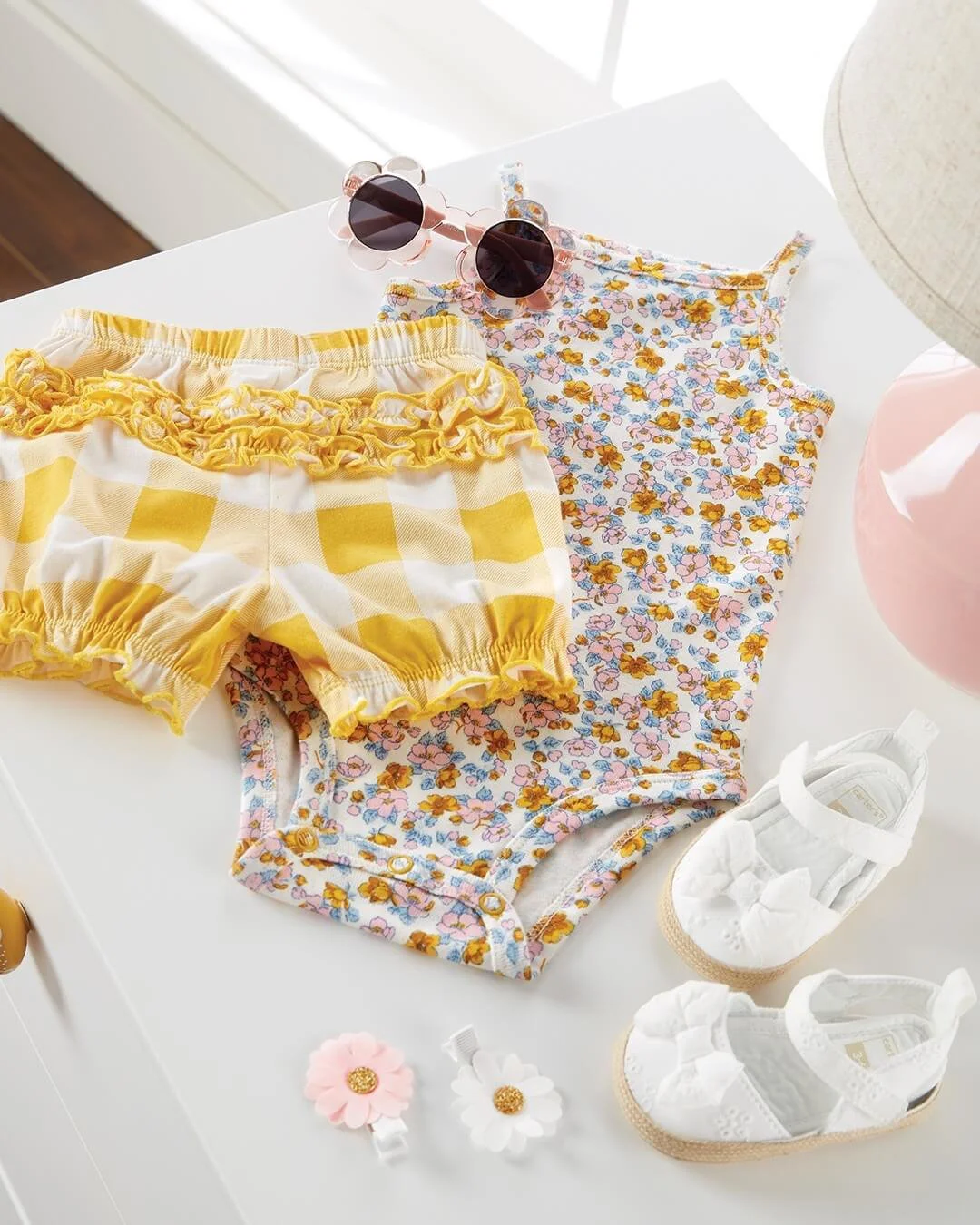 Carter's Set 2 piese Body si pantaloni scurti in carouri foto