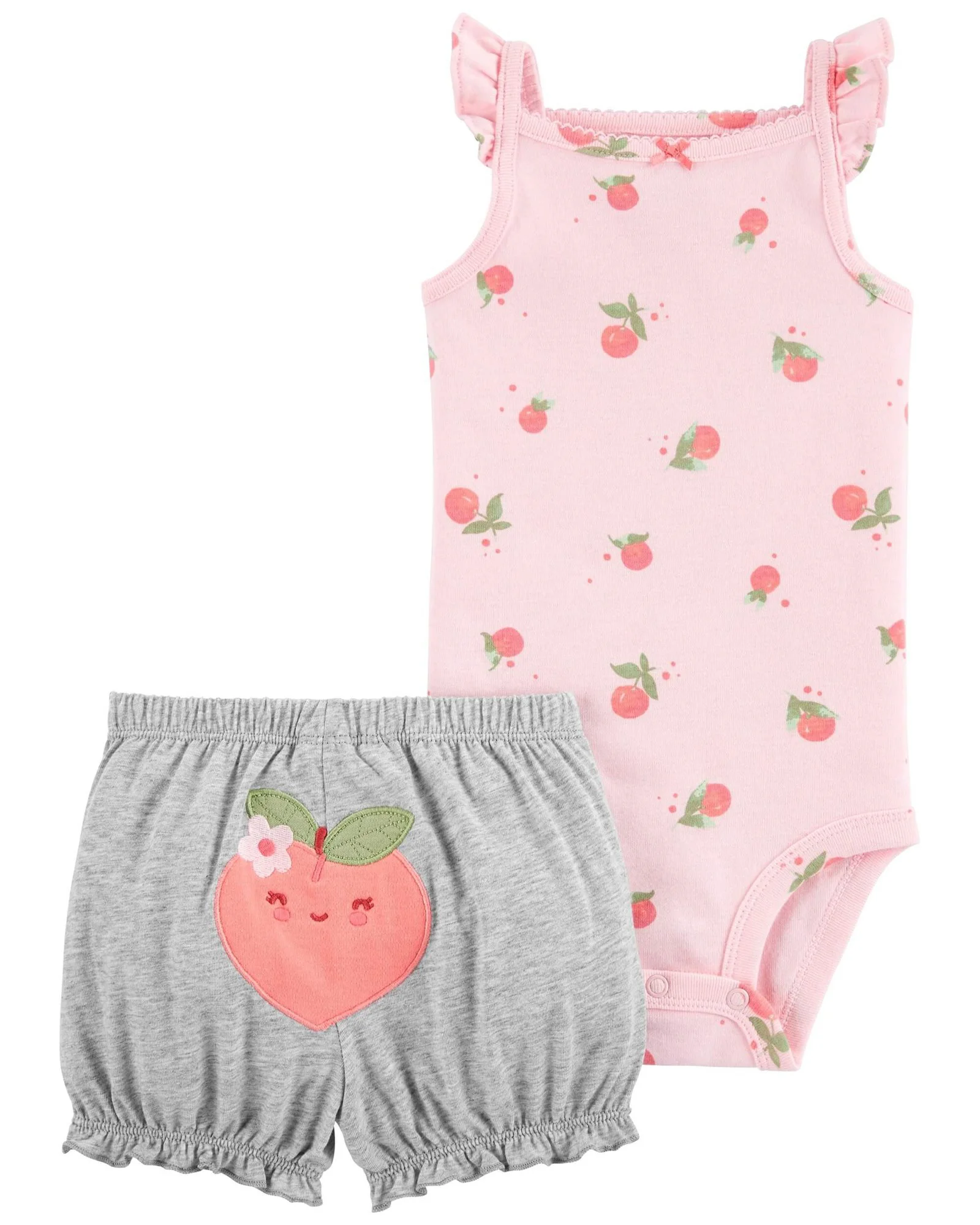 Carter's Set 2 piese Body si pantaloni scurti Piersici foto