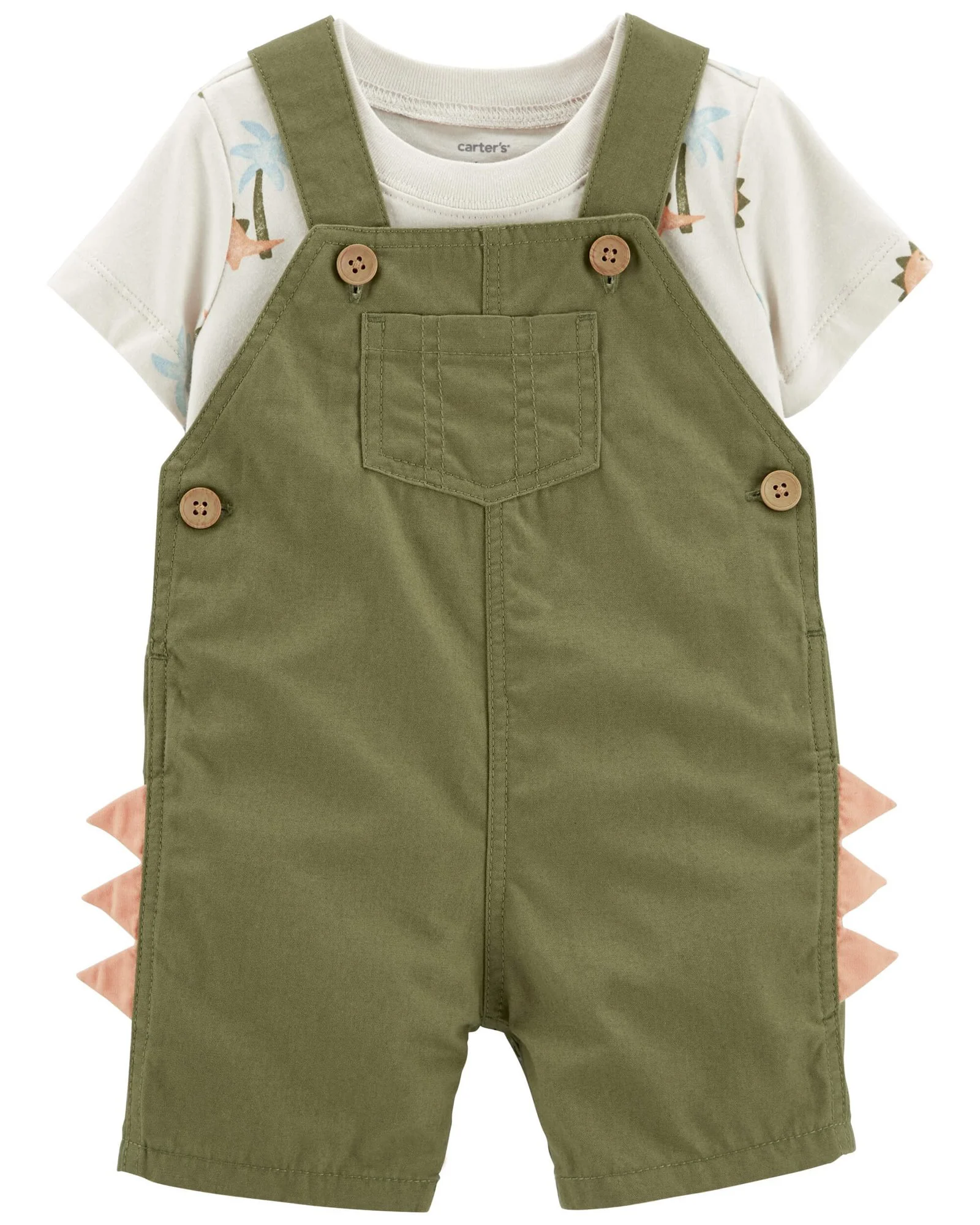Carter's Set 2 piese Tricou si salopeta Dinozaur foto