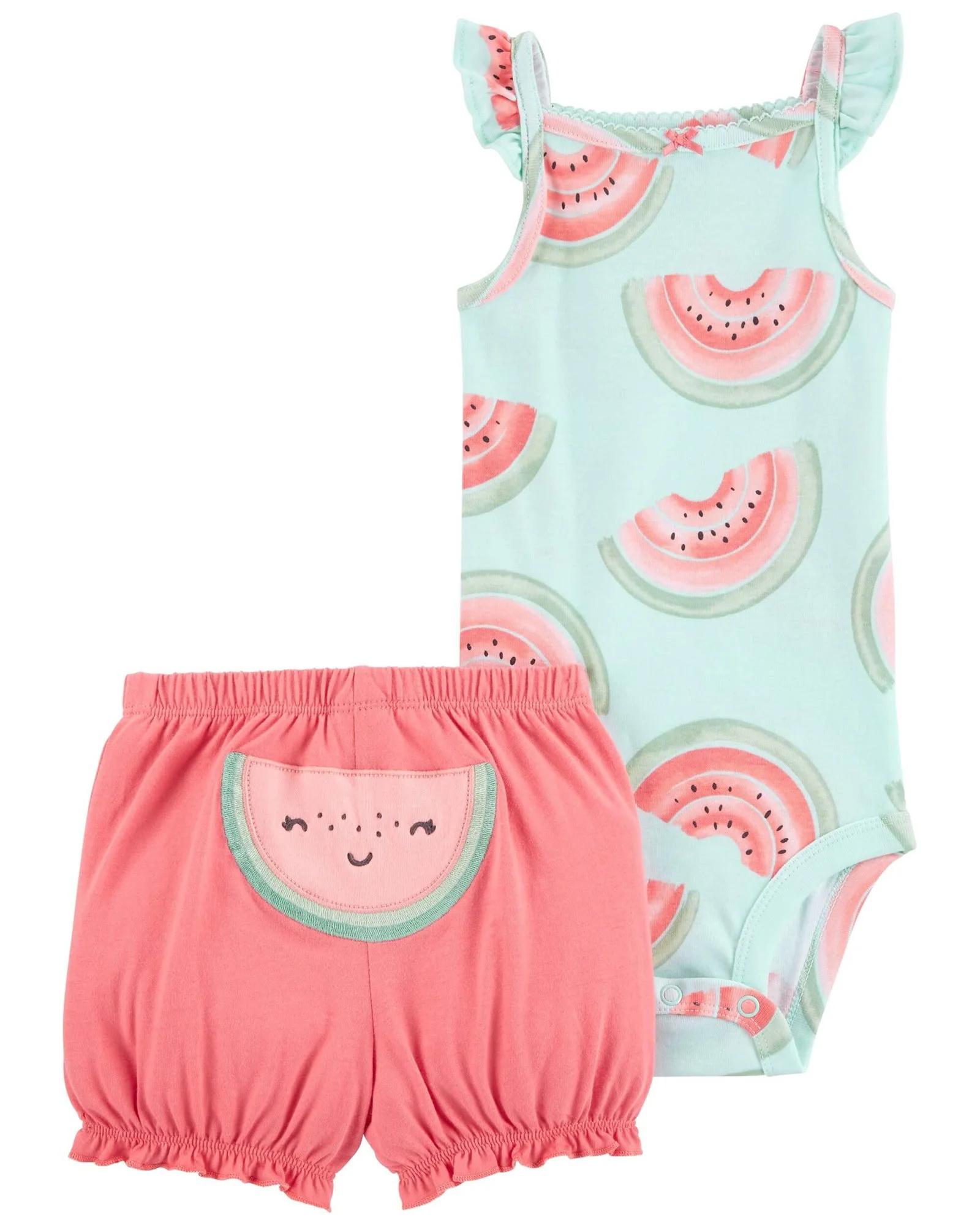 Carter's Set 2 piese Body si pantaloni scurti Pepene foto