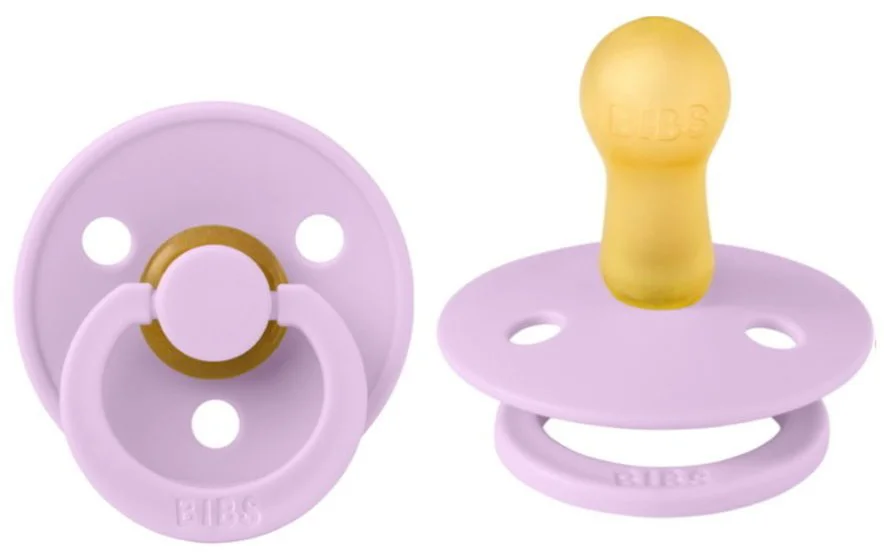 Suzeta rotunda BIBS Violet Sky din latex (6-18 luni) foto