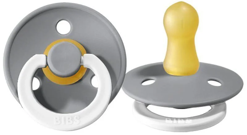 Suzeta rotunda BIBS Cloud Night din latex (18-36 luni) foto
