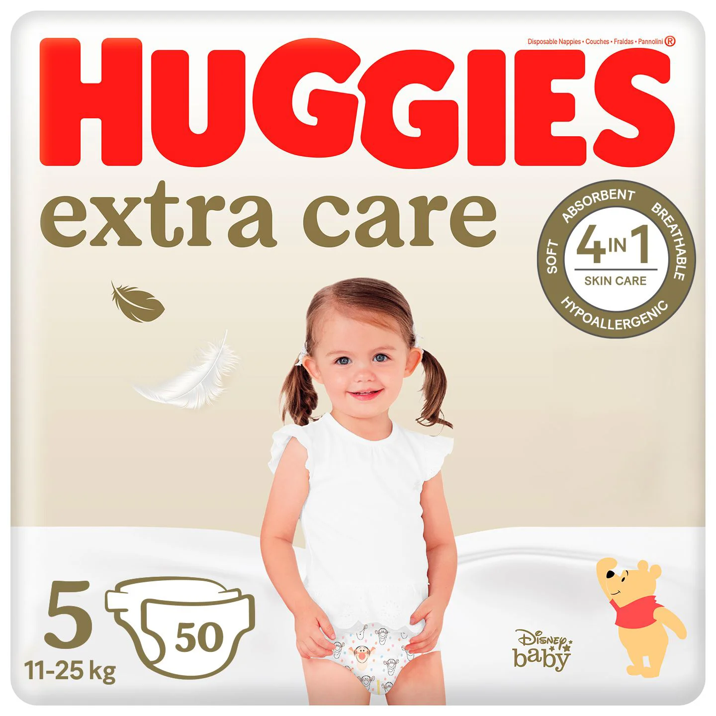 Scutece Huggies Extra Care 5 (11-25 kg), 50 buc.