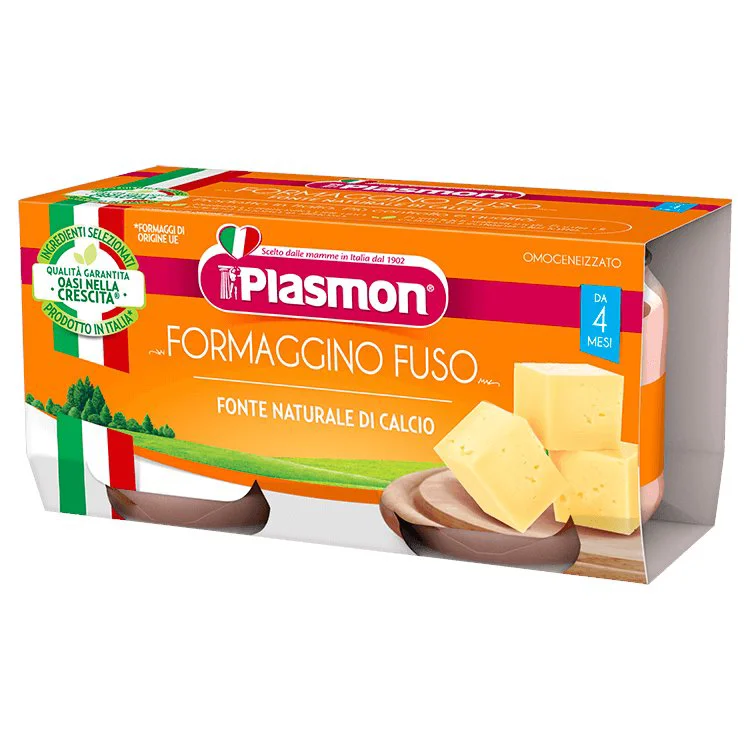 Piure Plasmon cu branza topita (4+ luni), 2x80 g