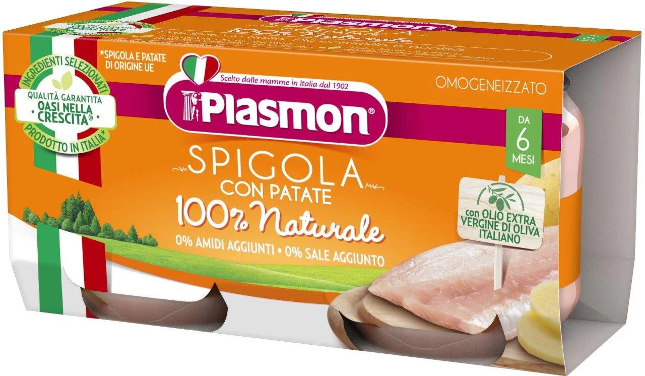 Piure Plasmon din biban cu cartofi (6+ luni), 2x80 g