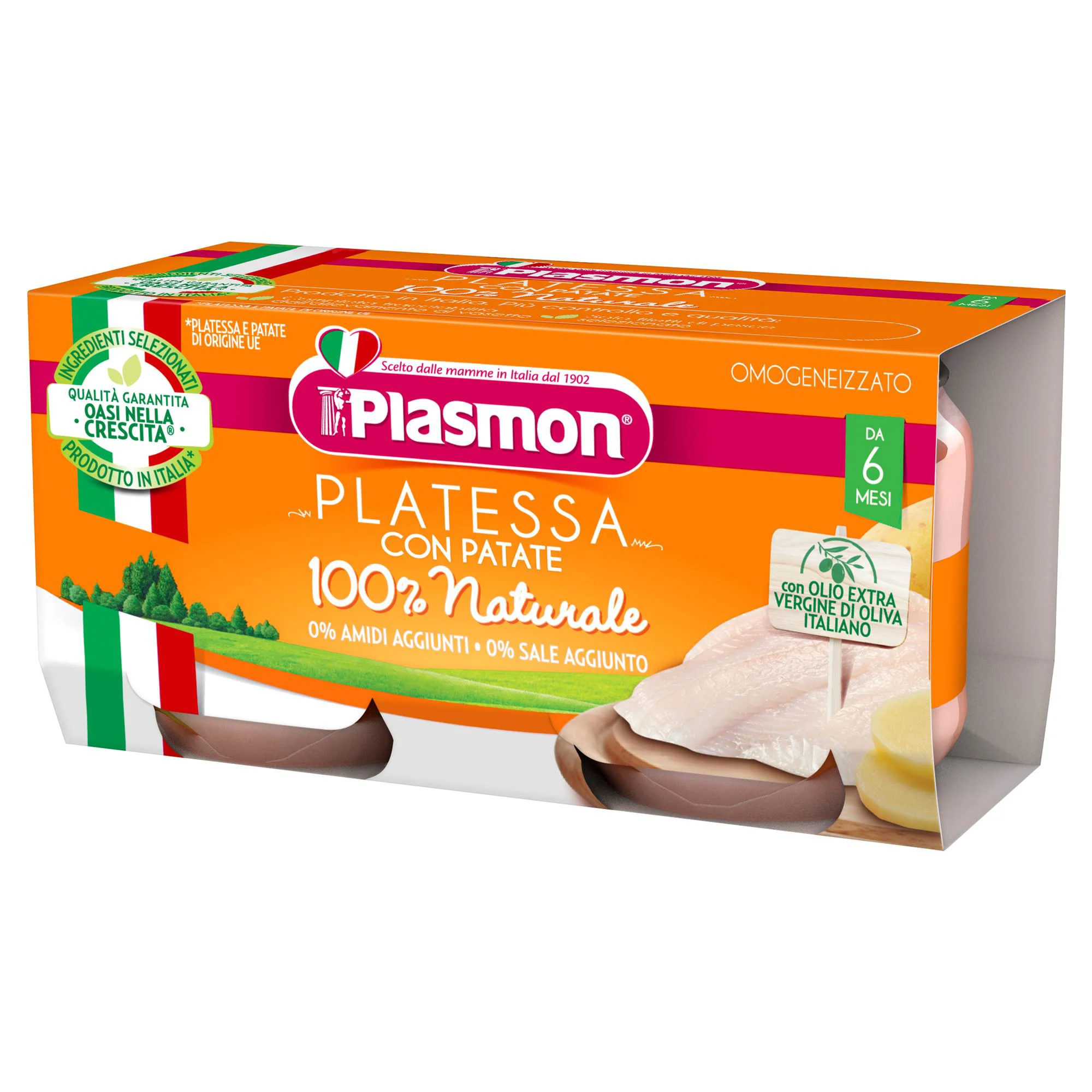 Piure Plasmon din somon cu cartofi (6+ luni), 2x80 g