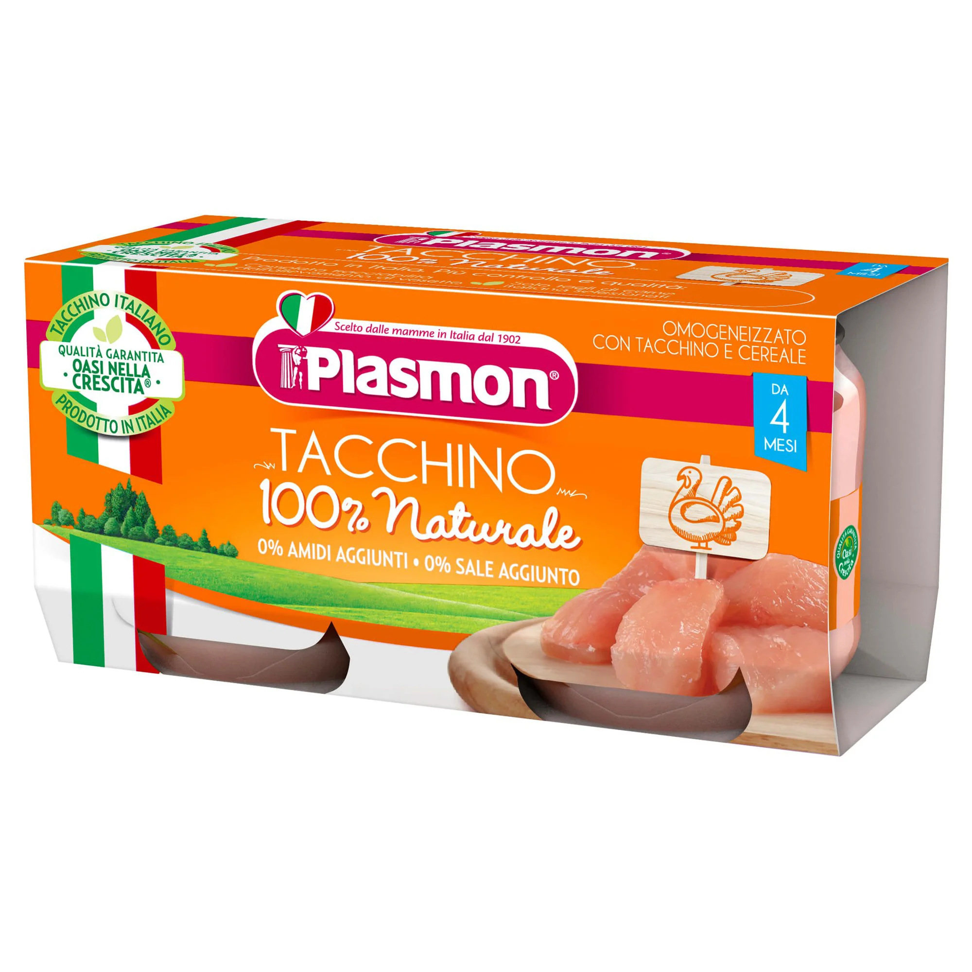 Пюре Plasmon из индейки (4+ мес), 2х80 г