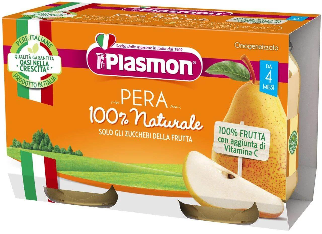 Piure Plasmon din pere (4+ luni), 2x104 g