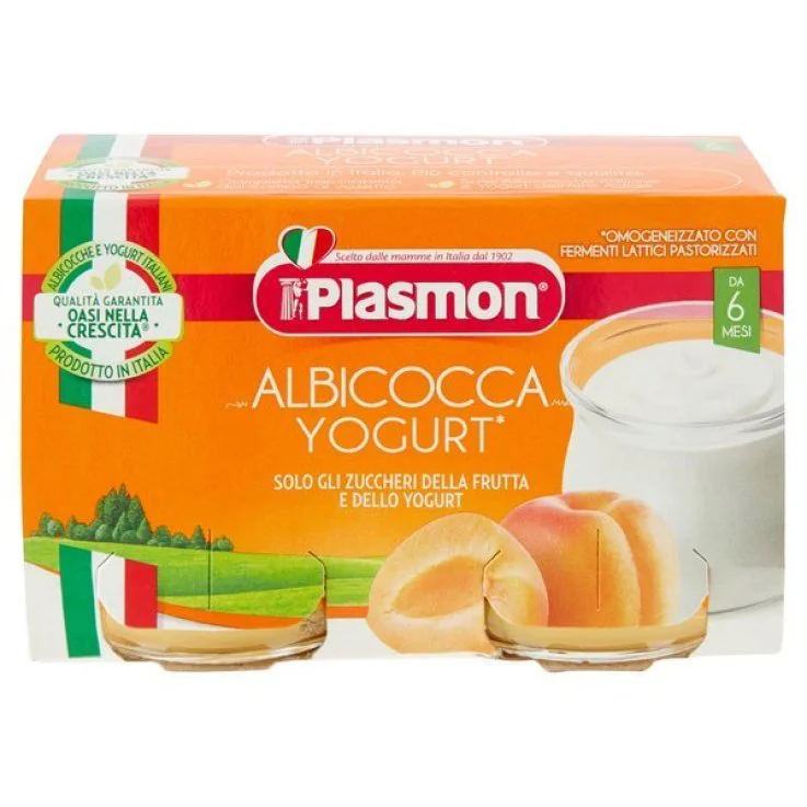 Piure Plasmon din caise cu iaurt (6+ luni), 2x120 g