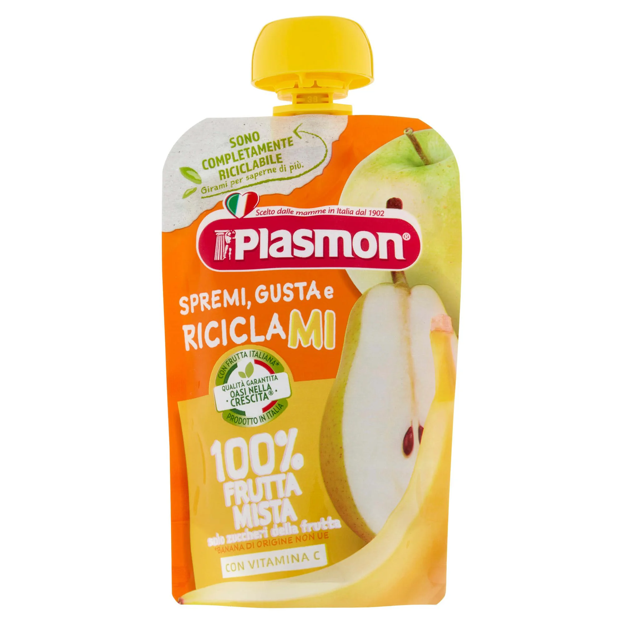 Piure Plasmon Mix de fructe (6+ luni), 100 g foto