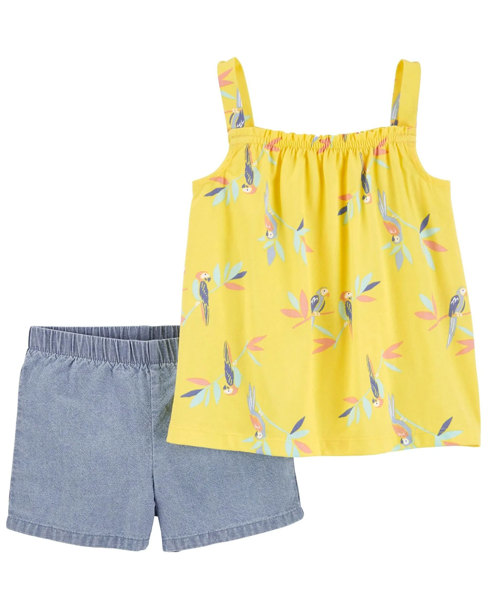 Carter's Set 2 piese Tricou si pantaloni scurti Tropical foto